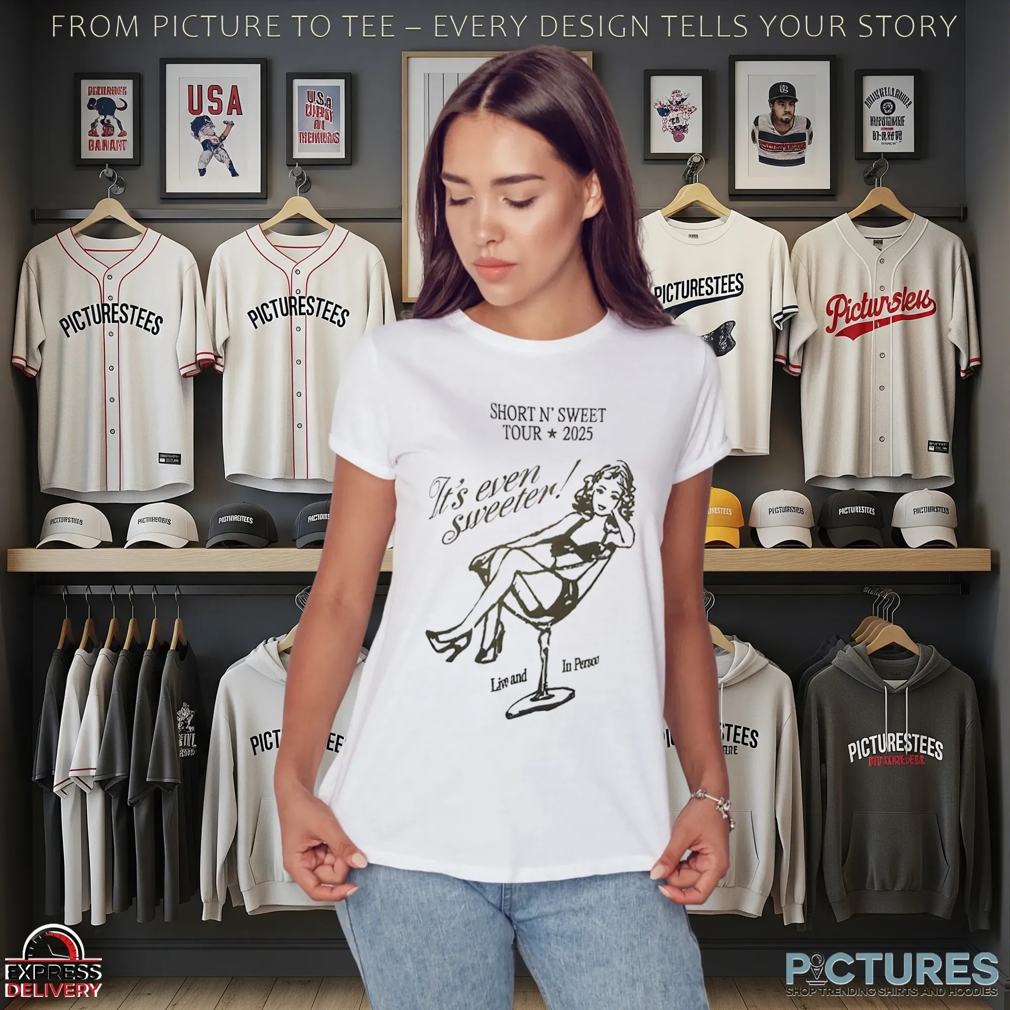 Cocktail Glass Short N’ Sweet Tour 2025 It’s Even Sweeter Live And In Person Shirt