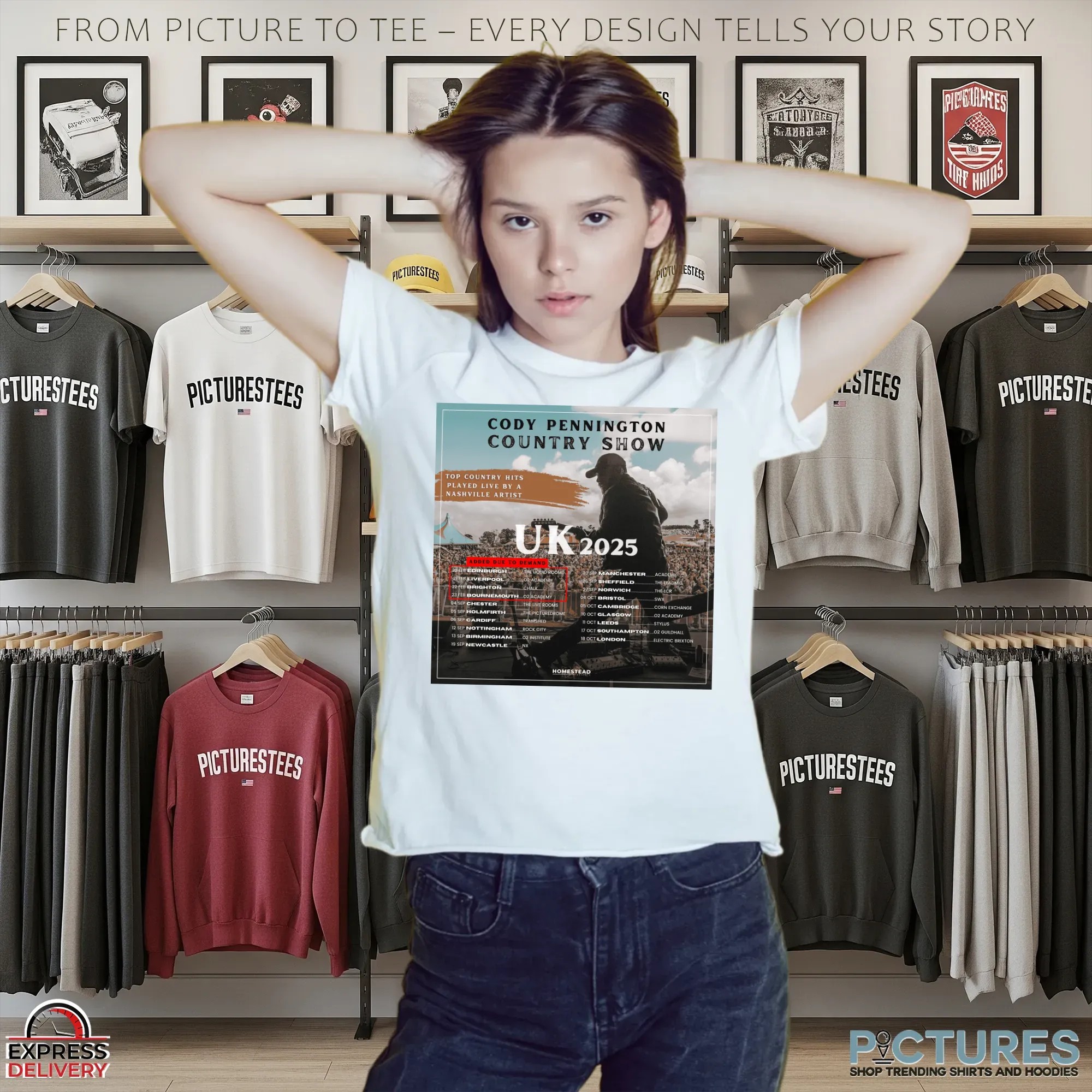 Cody Pennington Country Show UK 2025 Tour Dates Poster T Shirt