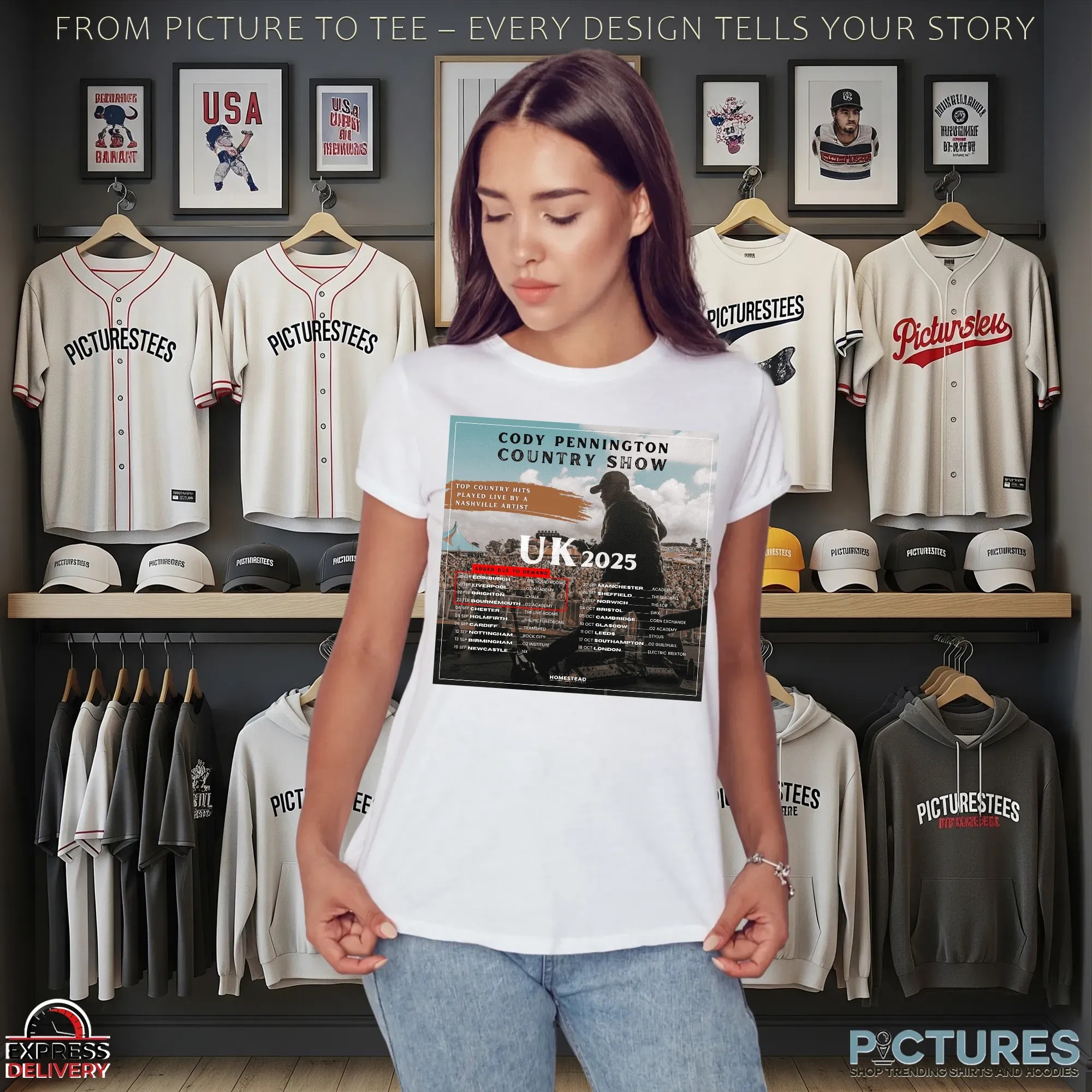 Cody Pennington Country Show UK 2025 Tour Dates Poster T Shirt
