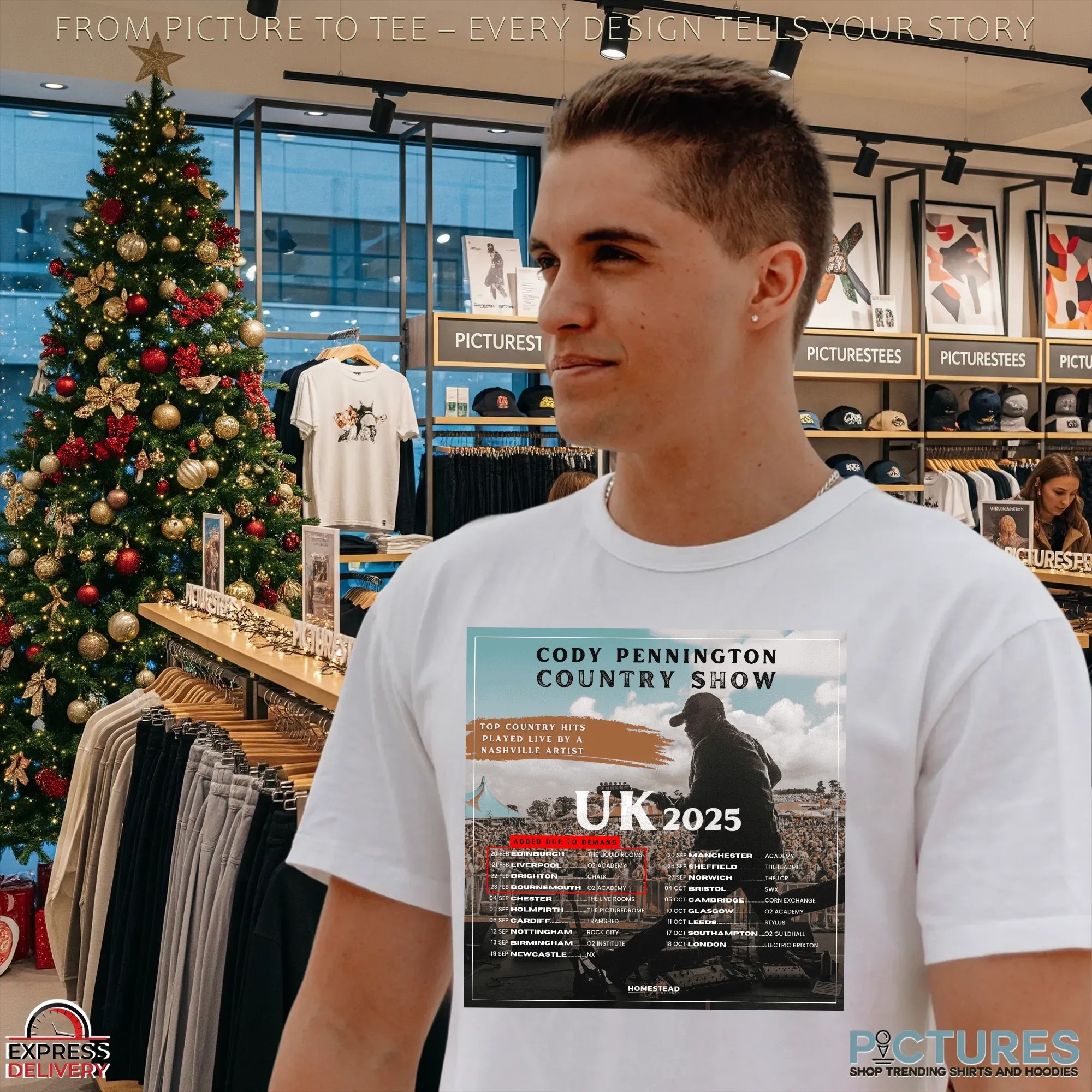Cody Pennington Country Show UK 2025 Tour Dates Poster T Shirt