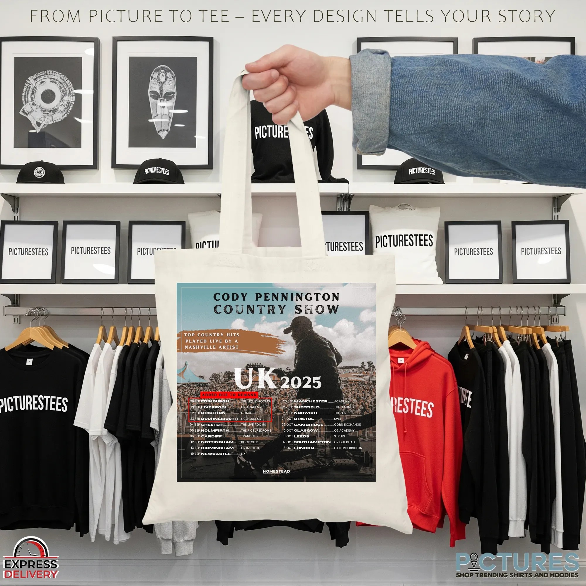 Cody Pennington Country Show UK 2025 Tour Dates Poster T Shirt