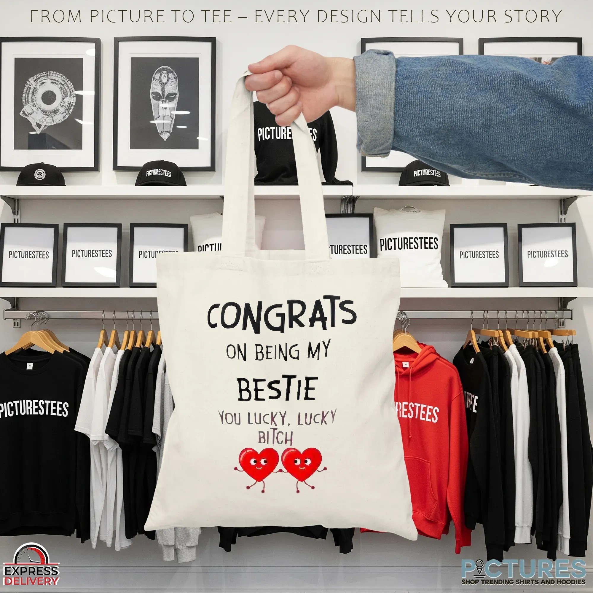 Congrats On Being My Bestie You Lucky, Lucky Bitch T Shirt