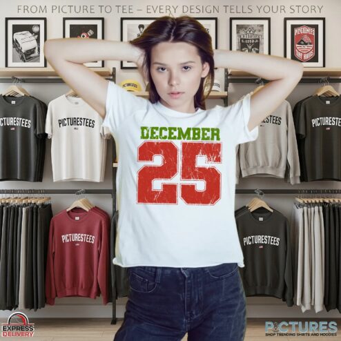 December 25th Retro Christmas T Shirt