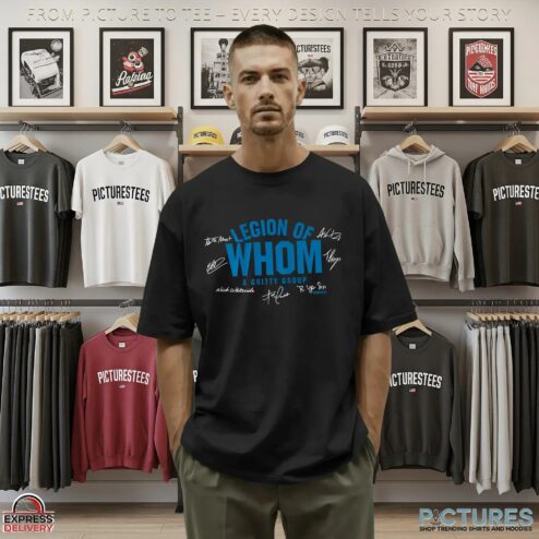 Detroit Lions Football Legion of Whom Signatures T Shirt