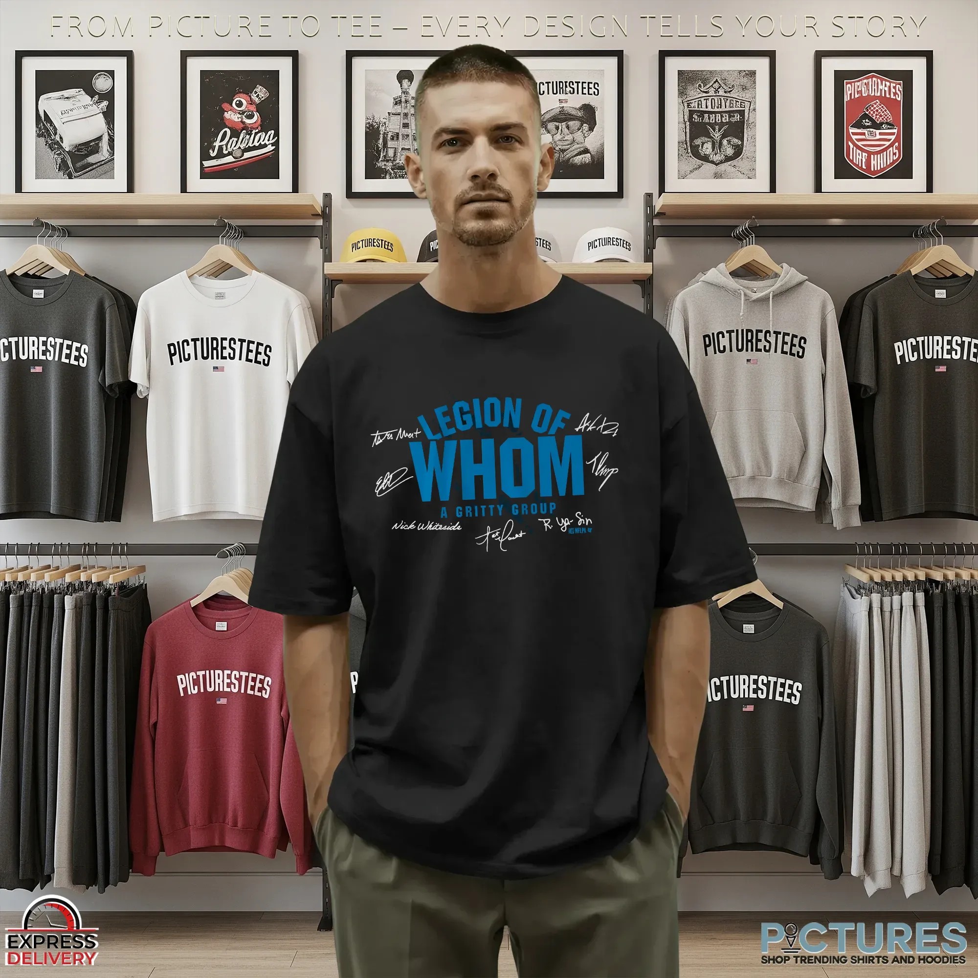Detroit Lions Football Legion of Whom Signatures T Shirt