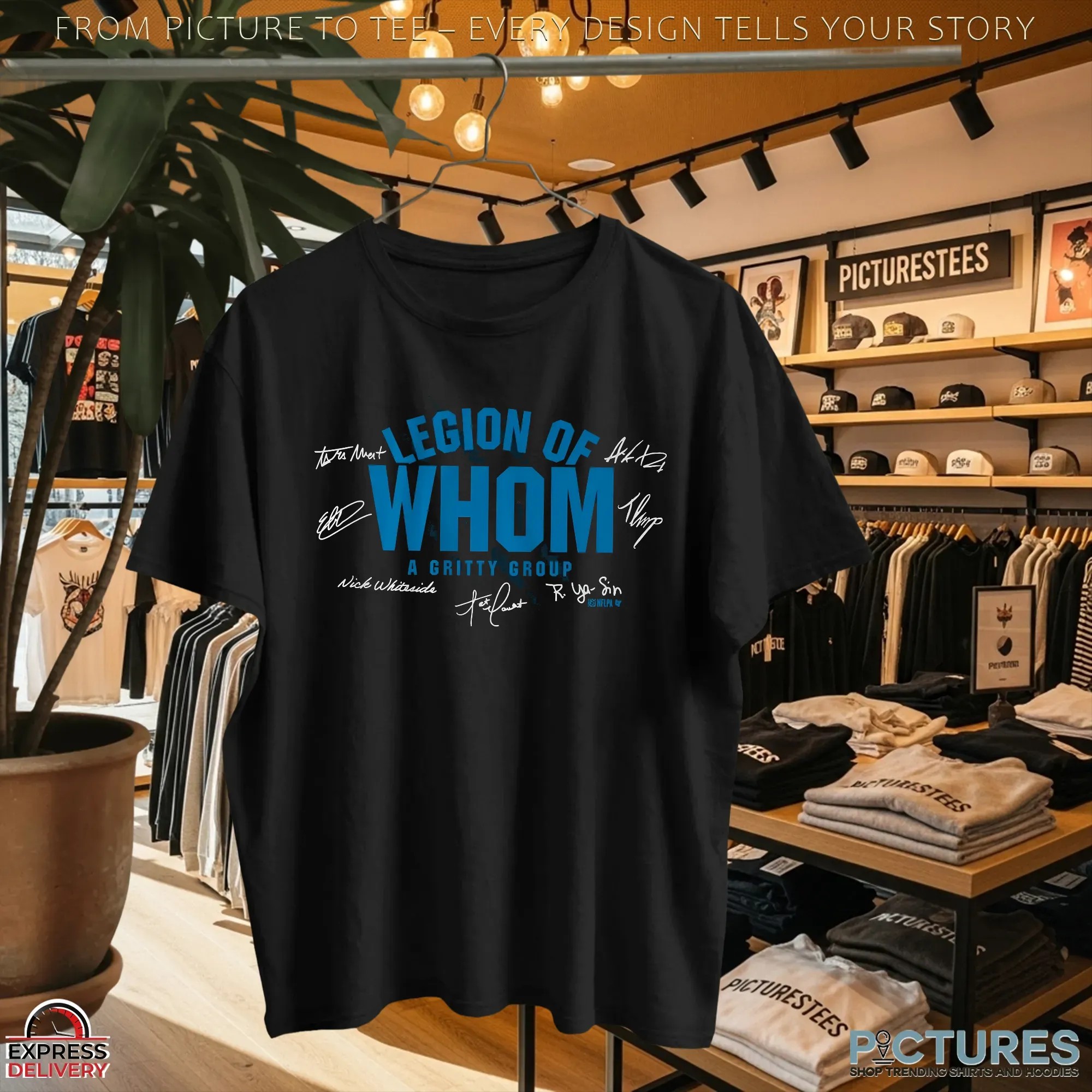 Detroit Lions Football Legion of Whom Signatures T Shirt Detroit Lions Football Legion of Whom Signatures T Shirt