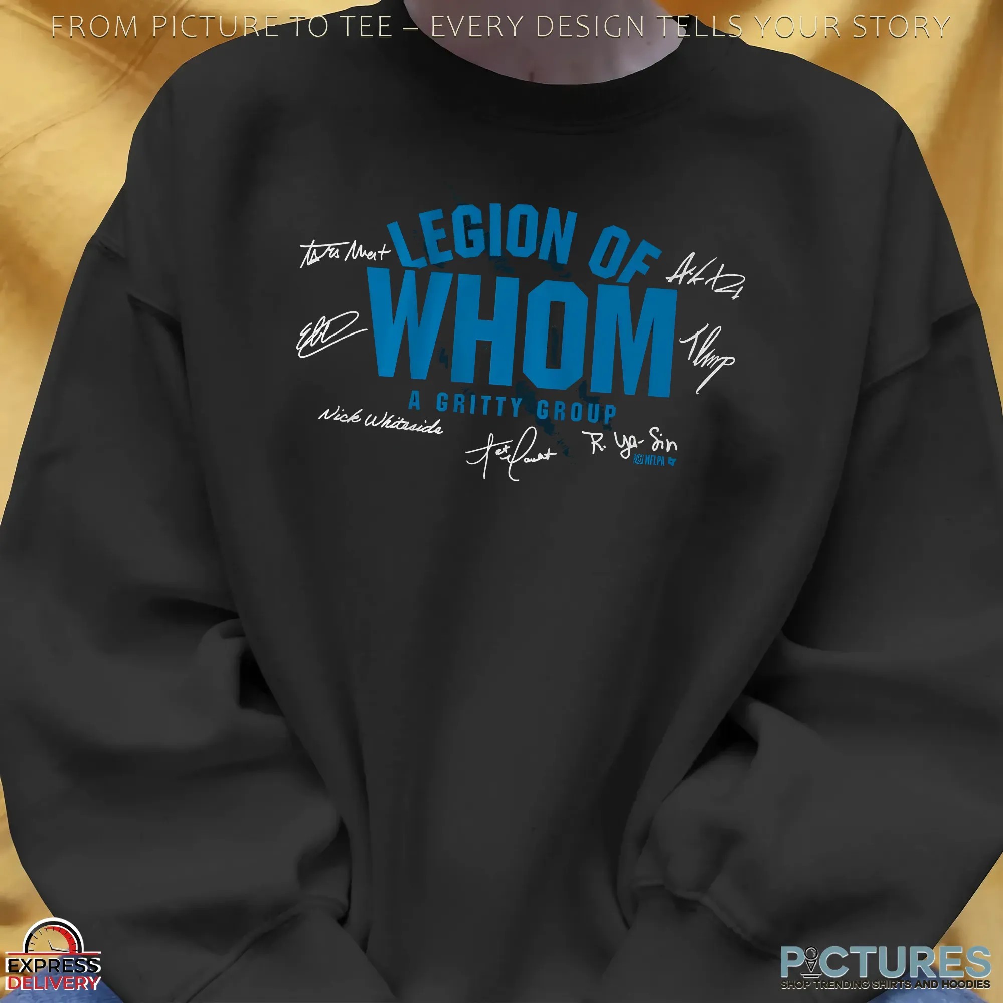 Detroit Lions Football Legion of Whom Signatures T Shirt Detroit Lions Football Legion of Whom Signatures T Shirt