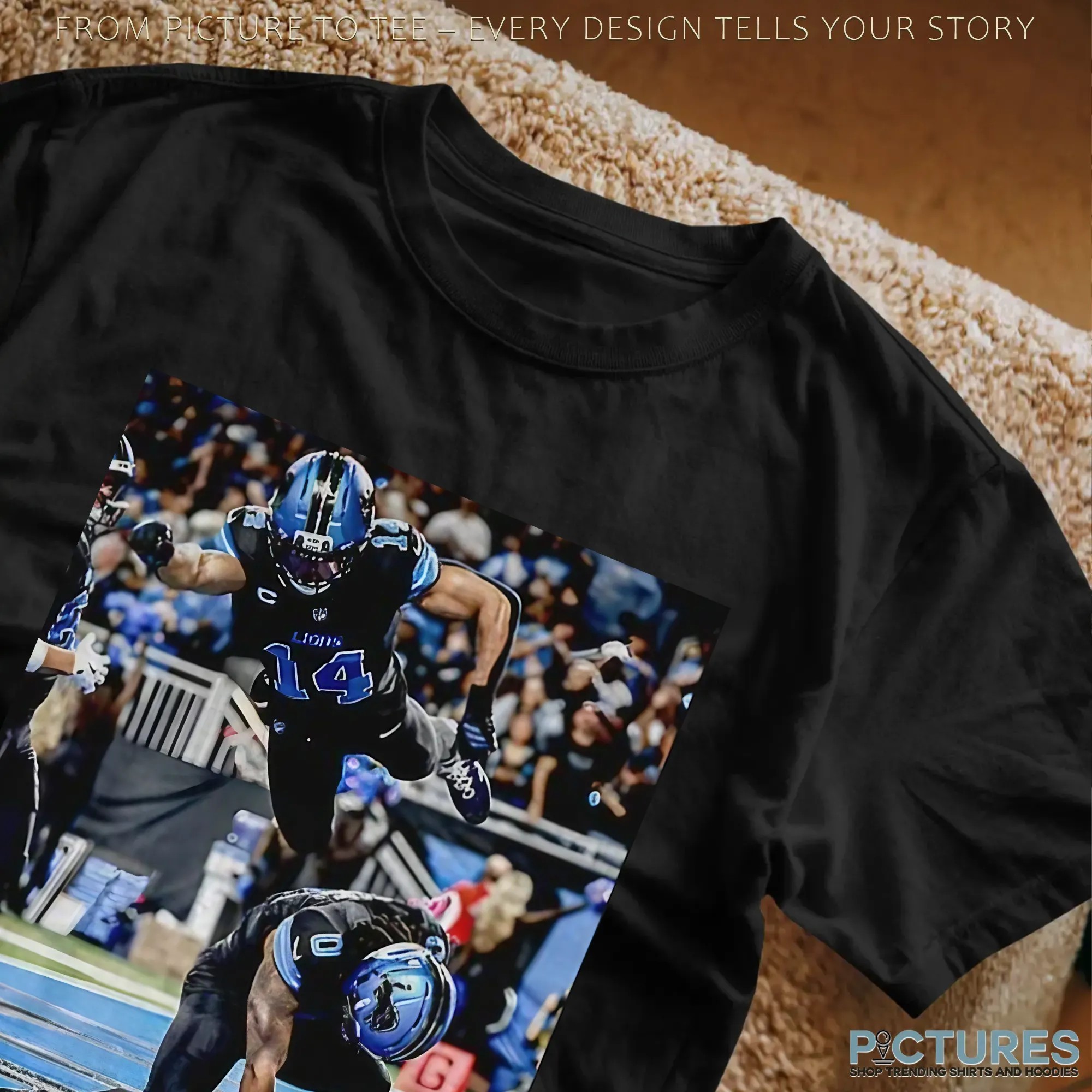 Detroit Lions Jahmyr Gibbs And Amon Ra St Brown Superman Iconic Moment Parental Advisory Photo T Shirt