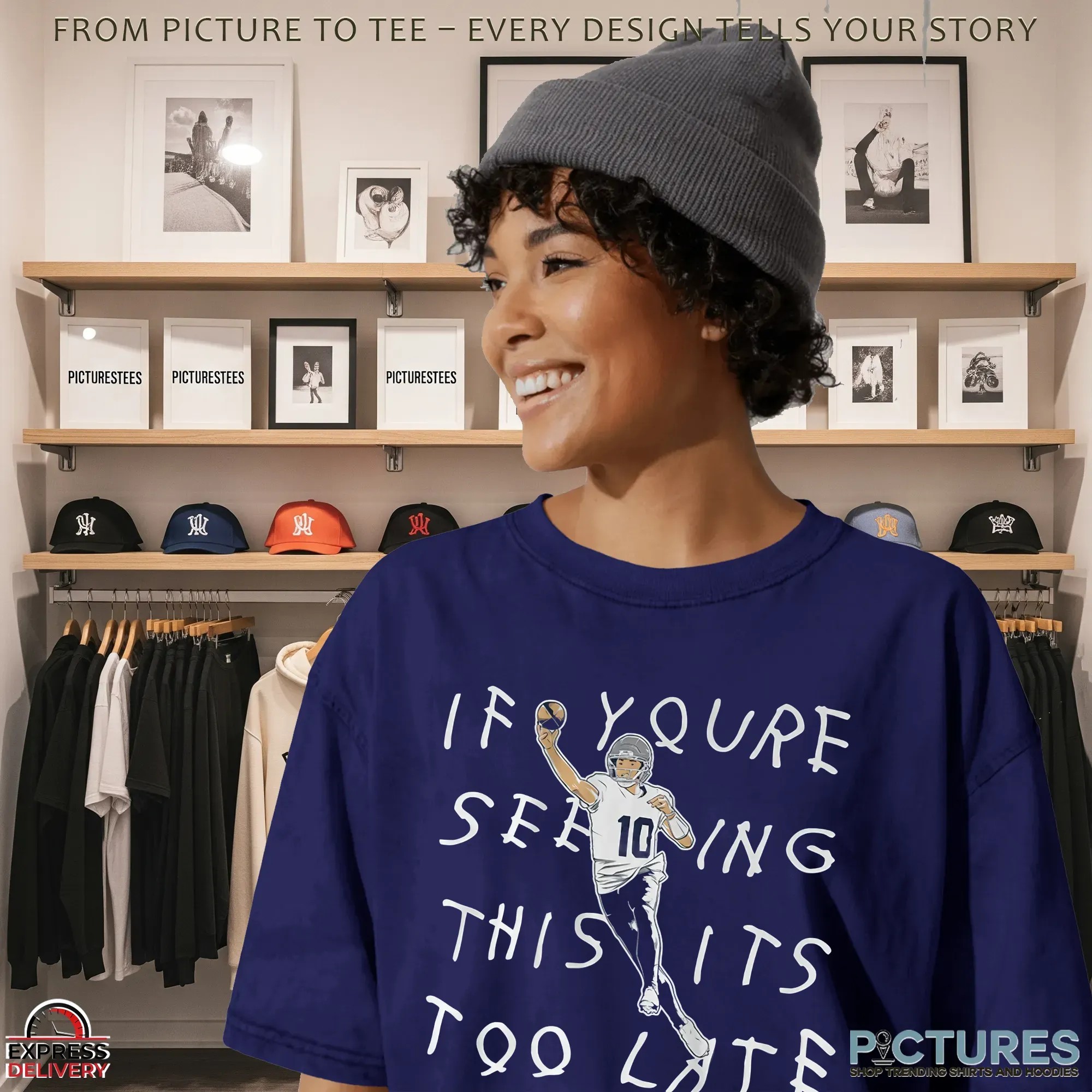 Drake Maye New England Patriots If You're Seeing This It's Too Late Lyrics T Shirt Drake Maye New England Patriots If You're Seeing This It's Too Late Lyrics T Shirt