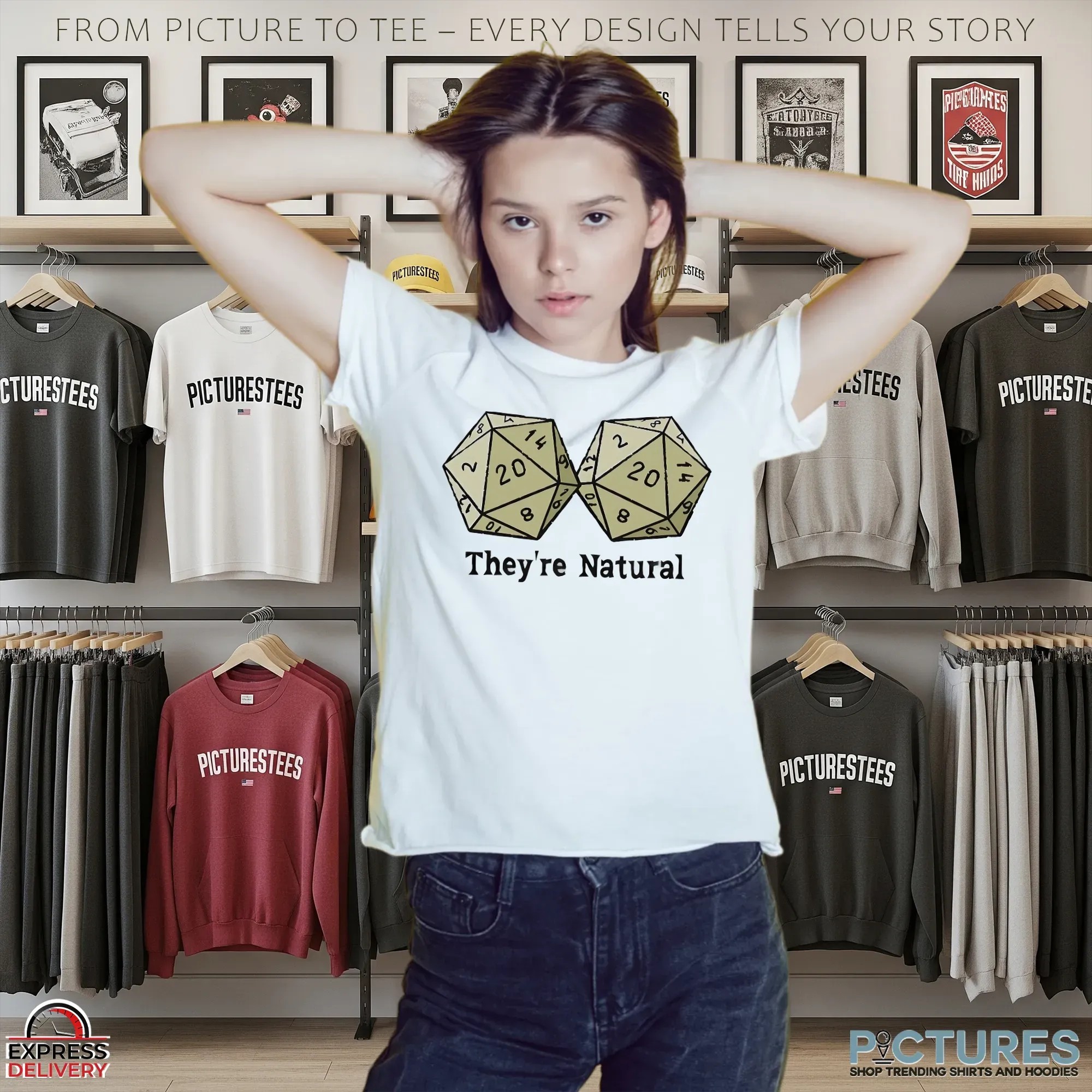 Dungeons and Dragons They’re Natural D20s T Shirt