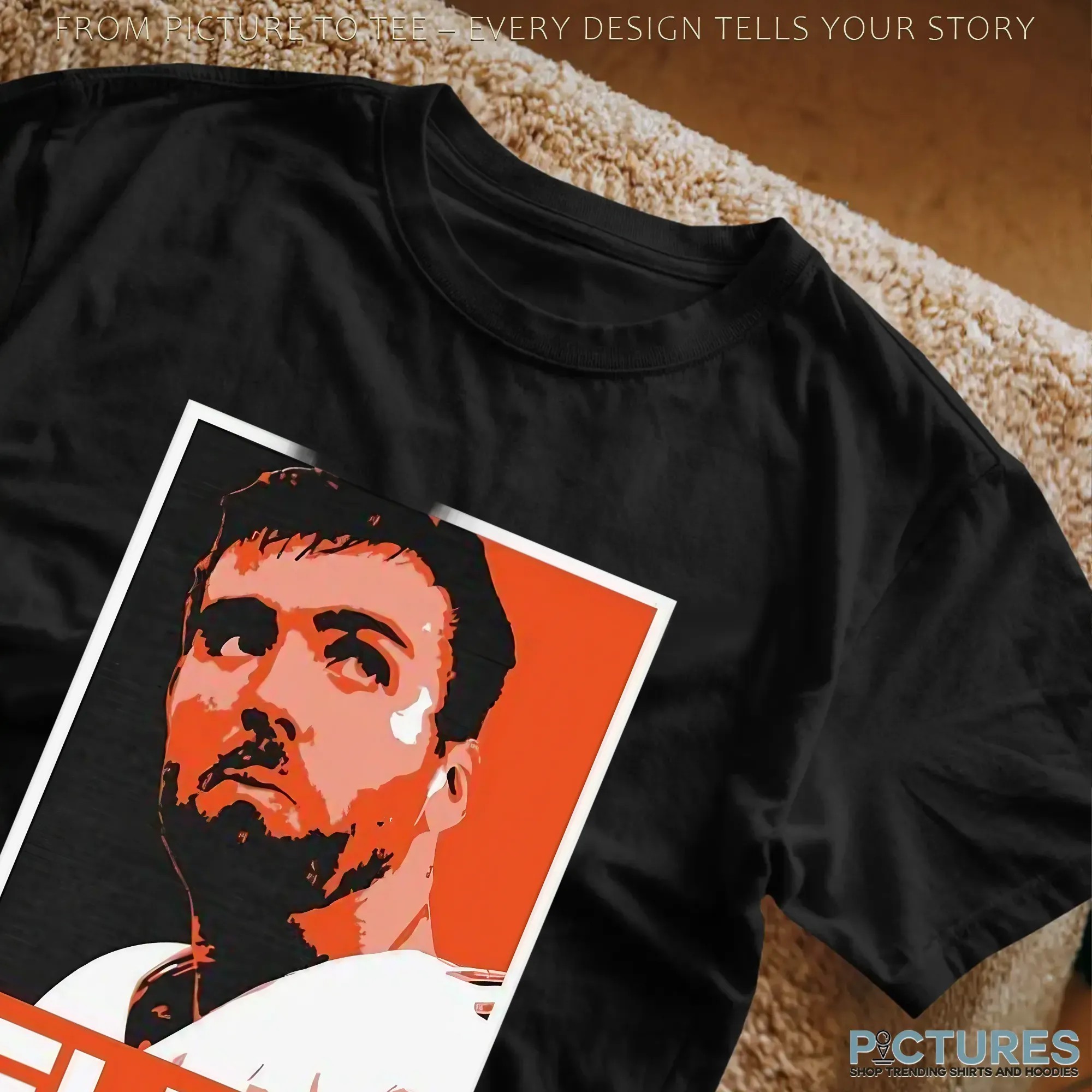 Elite Cin Joe Flacco Cincinnati Bengals NFL Graphic Portrait T Shirt Elite Cin Joe Flacco Cincinnati Bengals NFL Graphic Portrait T Shirt