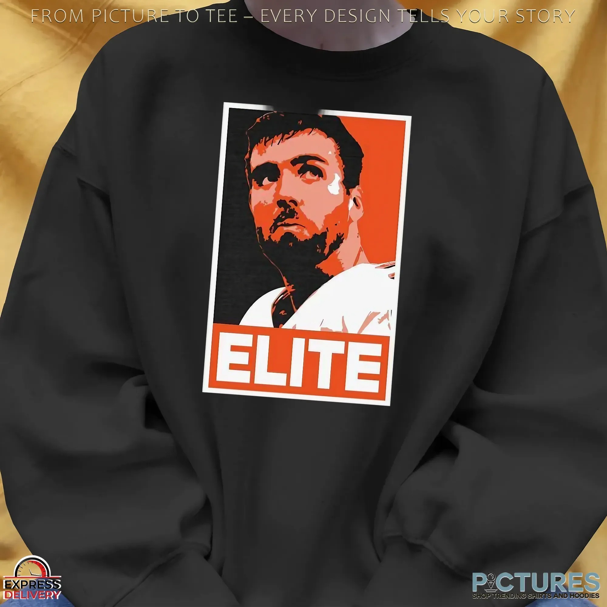 Elite Cin Joe Flacco Cincinnati Bengals NFL Graphic Portrait T Shirt Elite Cin Joe Flacco Cincinnati Bengals NFL Graphic Portrait T Shirt