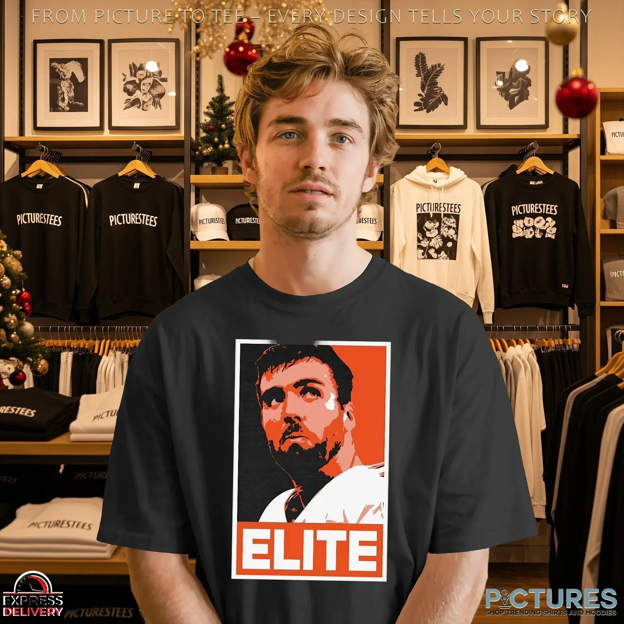 Elite Cin Joe Flacco Cincinnati Bengals NFL Graphic Portrait T Shirt Elite Cin Joe Flacco Cincinnati Bengals NFL Graphic Portrait T Shirt
