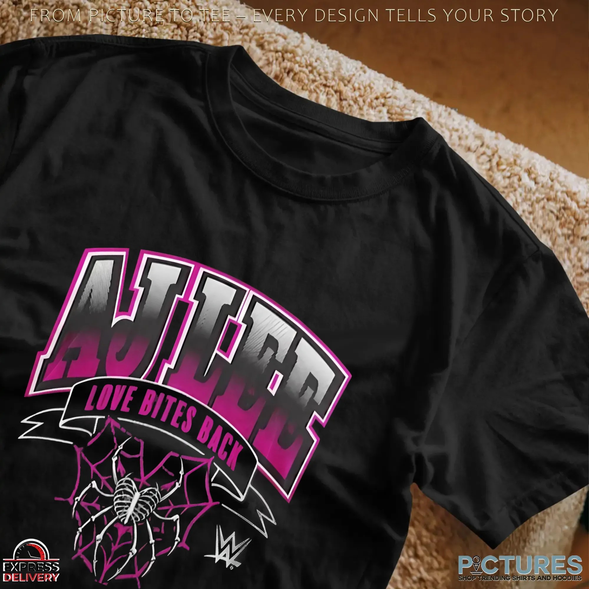 Erin Andrews Black AJ Lee Boyfriend T Shirt Erin Andrews Black AJ Lee Boyfriend T Shirt