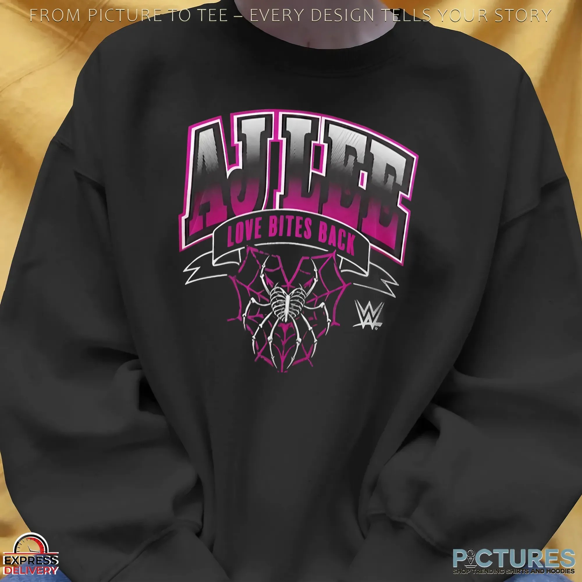 Erin Andrews Black AJ Lee Boyfriend T Shirt Erin Andrews Black AJ Lee Boyfriend T Shirt