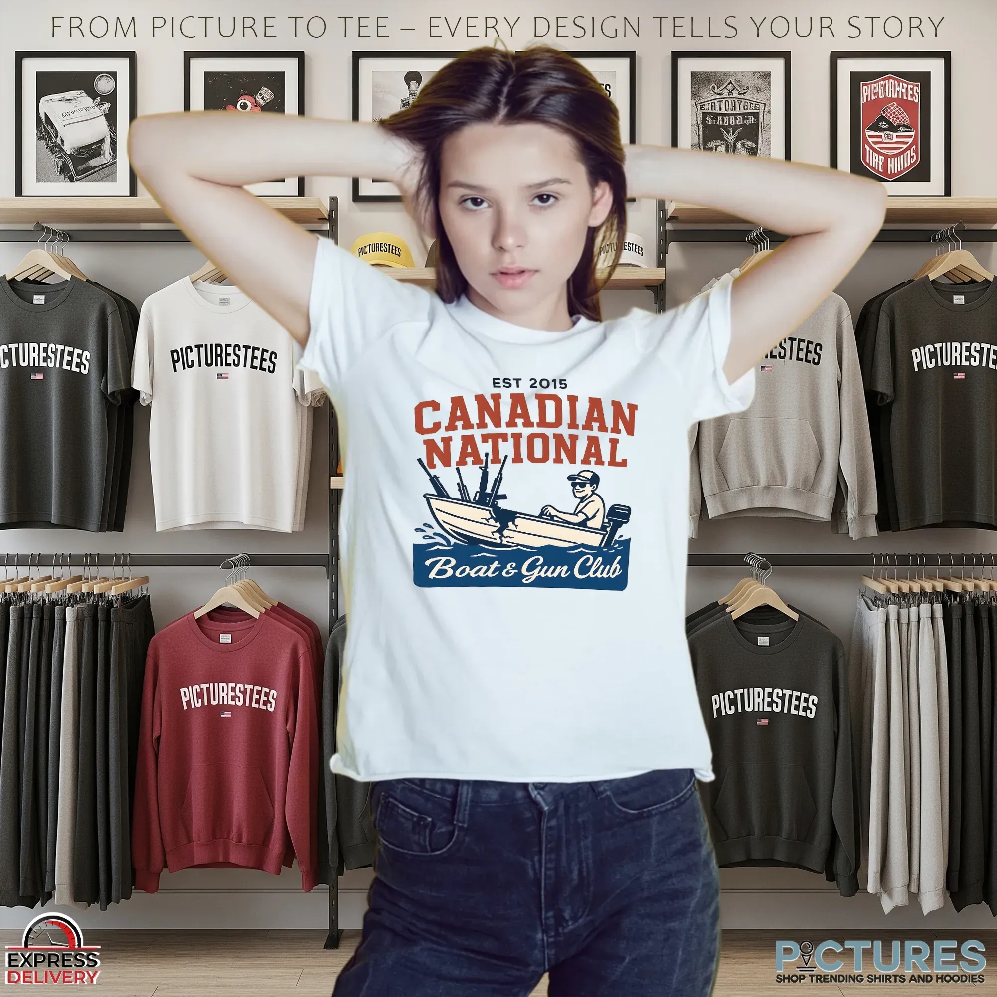Est 2015 Canadian National Boat & Gun Club T Shirt