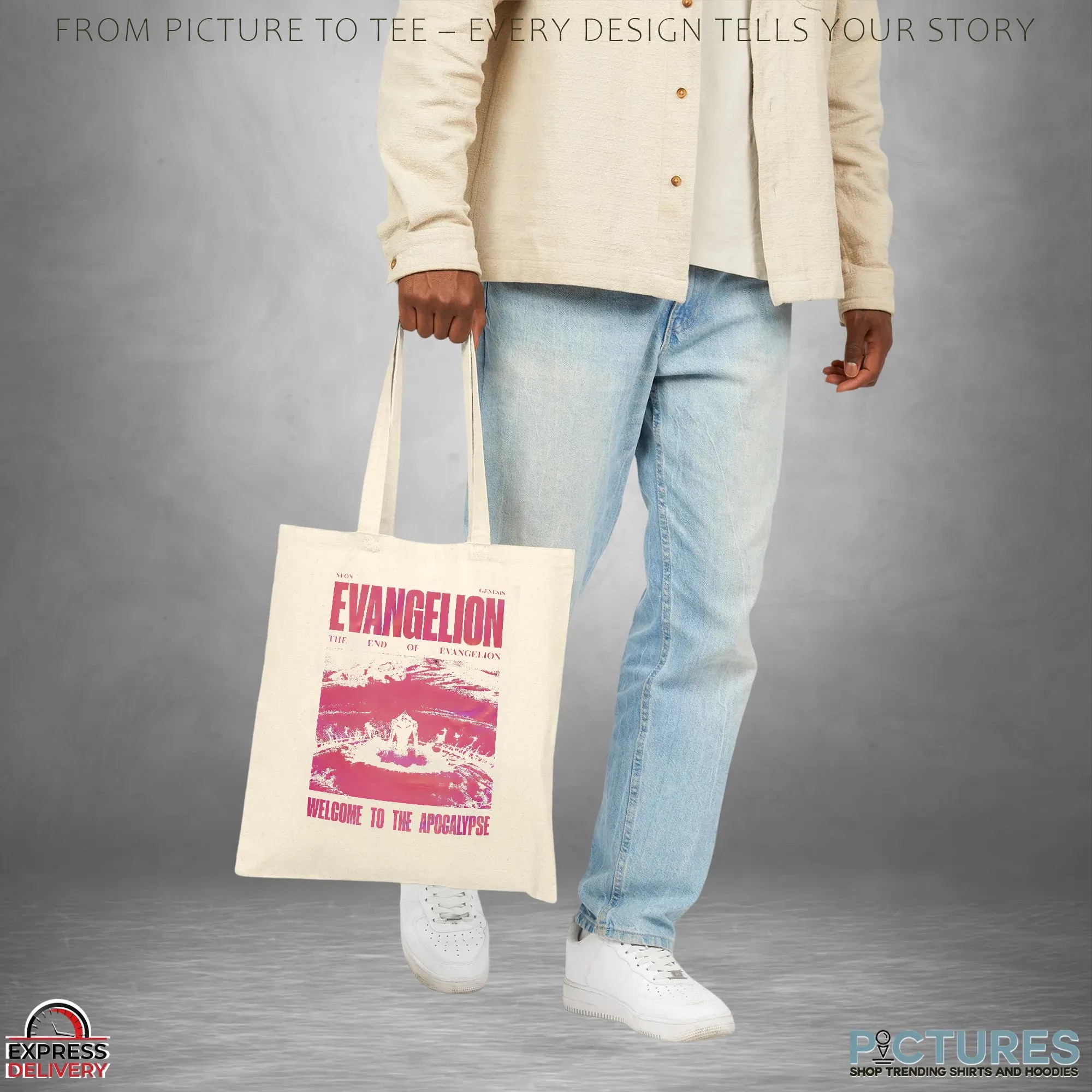 Evangelion The End Of Evangelion Welcome To The Apocalypse Pink Art T Shirt