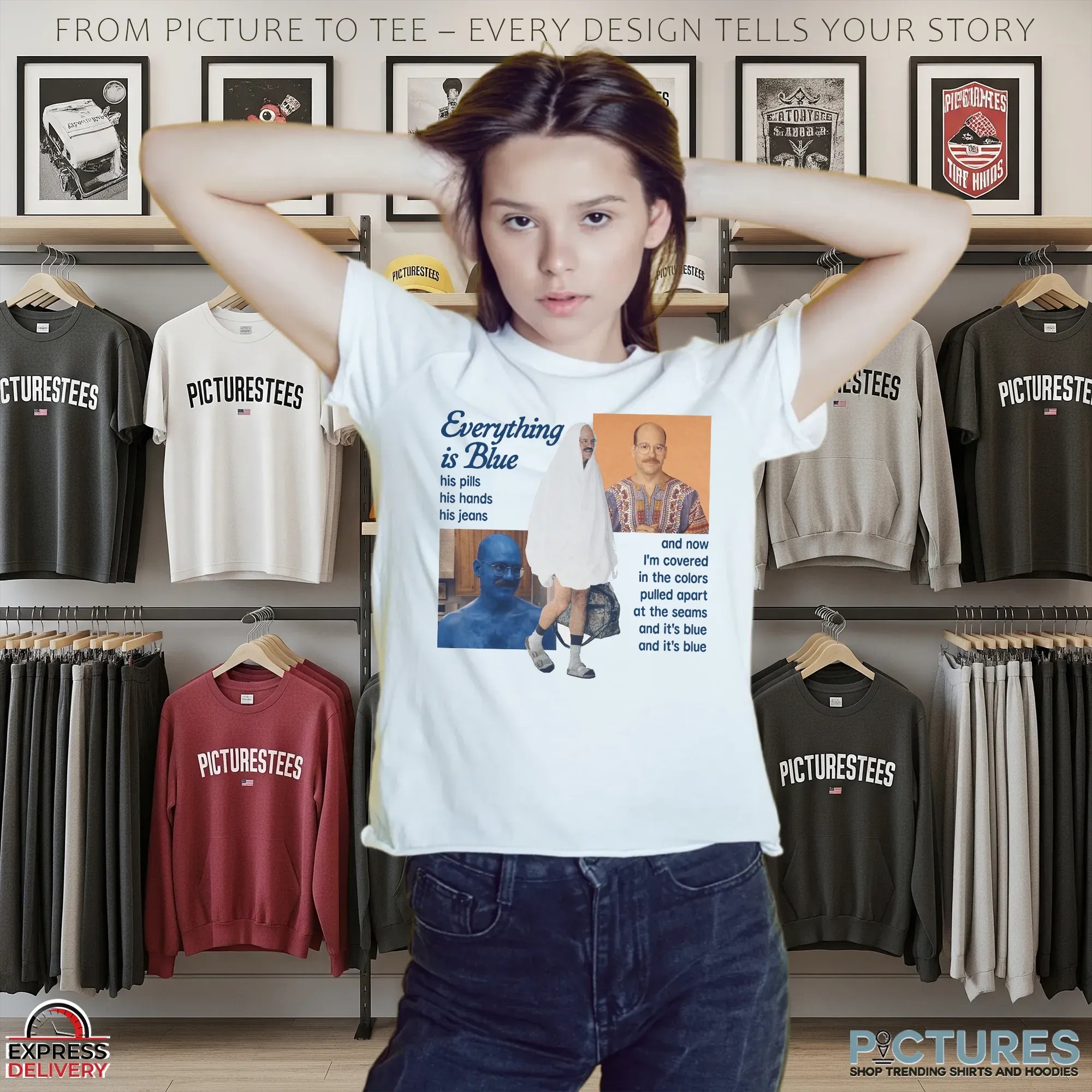 Everything Is Blue His Pills His Hands His Jeans David Cross As Tobias Fünke In Arrested Development Meme T Shirt