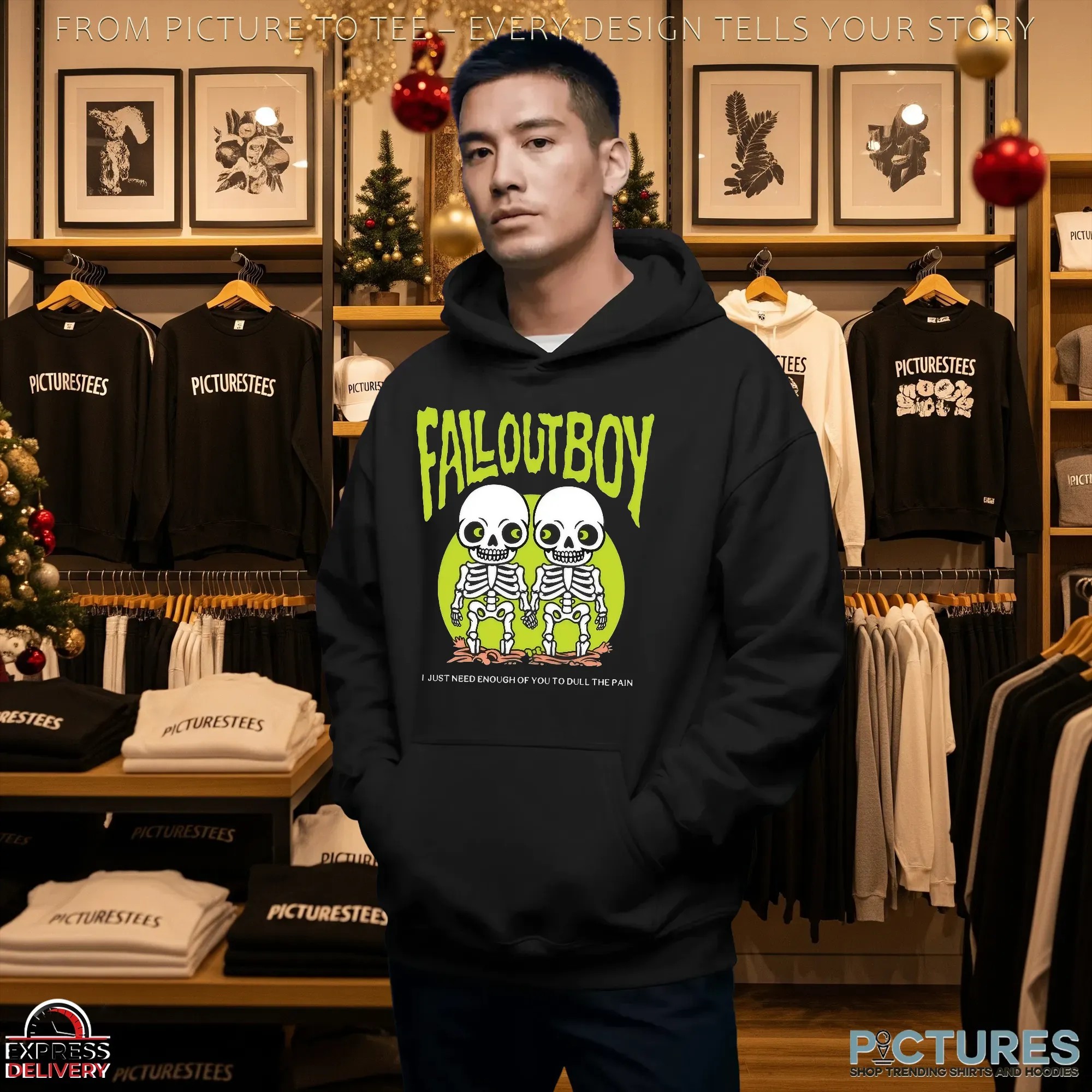 FAB I Just Need Enough Of You To Dull The Pain Halloween 2025 Drop Twin Skeleton T Shirt FAB I Just Need Enough Of You To Dull The Pain Halloween 2025 Drop Twin Skeleton T Shirt