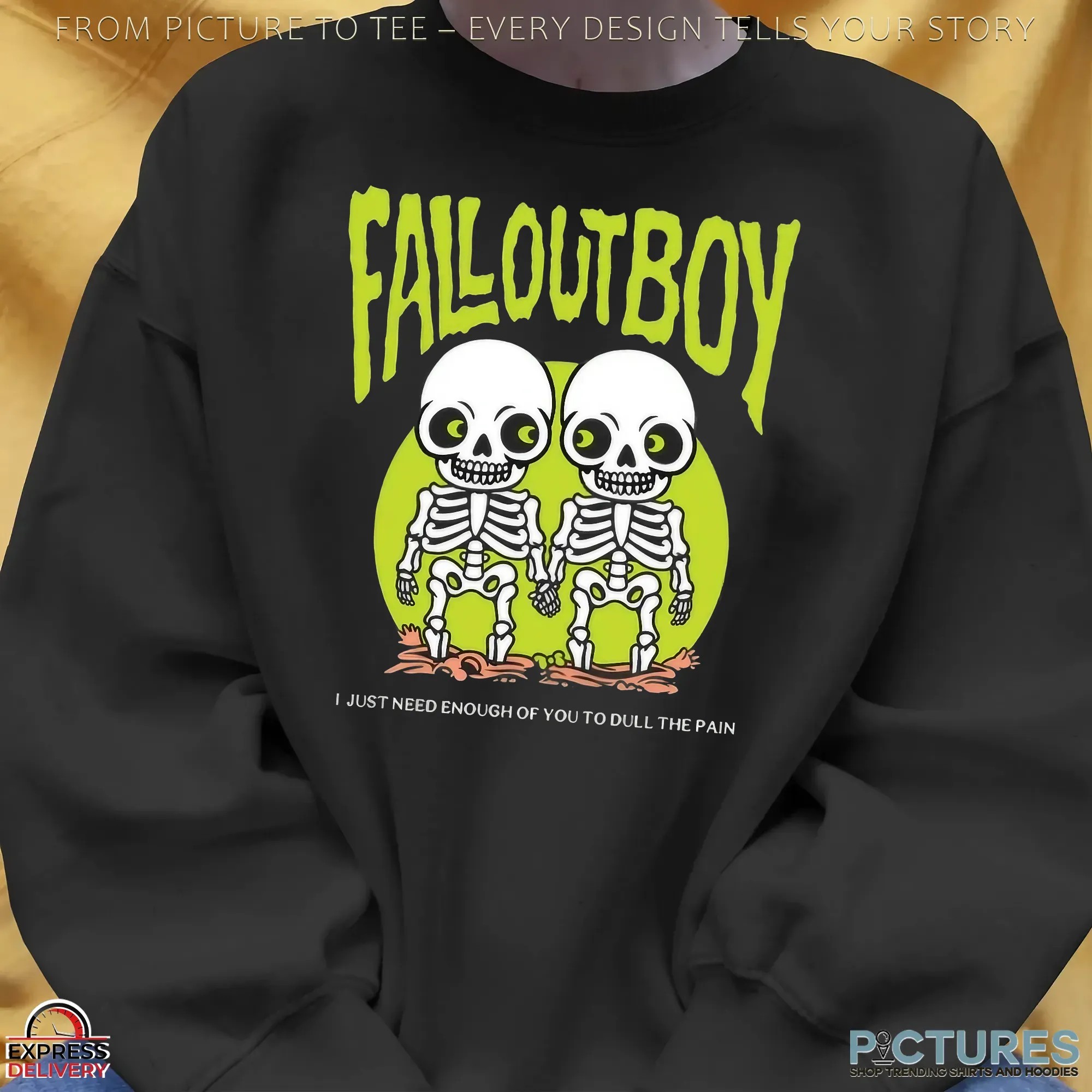 FAB I Just Need Enough Of You To Dull The Pain Halloween 2025 Drop Twin Skeleton T Shirt FAB I Just Need Enough Of You To Dull The Pain Halloween 2025 Drop Twin Skeleton T Shirt