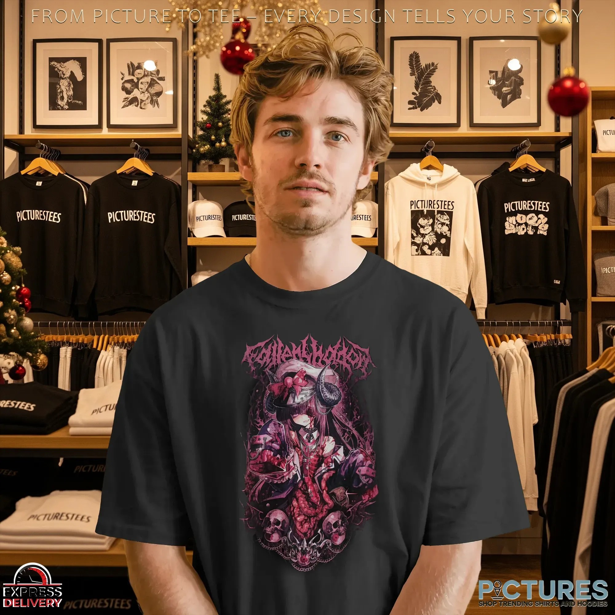 Fallenshadow Shondo Vtuber Demon Girl Gothic Metalcore T Shirt