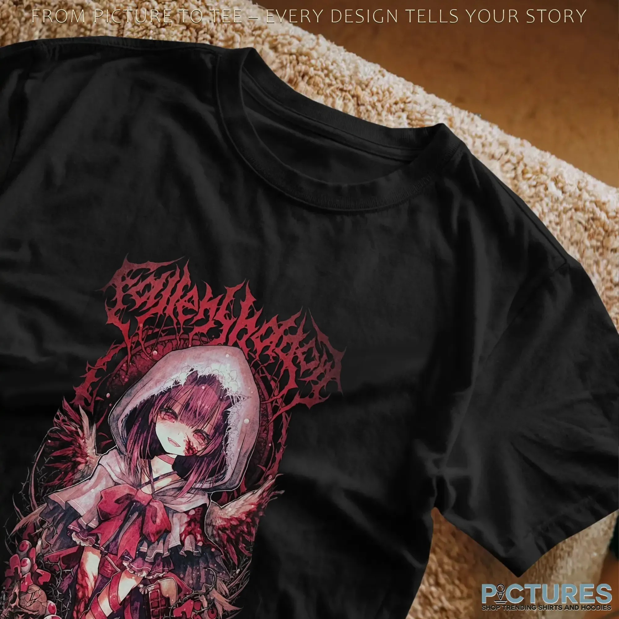 Fallenshadow Shondo Vtuber Gothic Anime Horror Metal T Shirt
