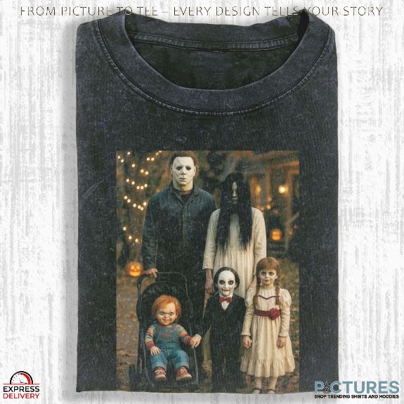Family Of Horror Movie Characters Halloween Unisex T Shirt