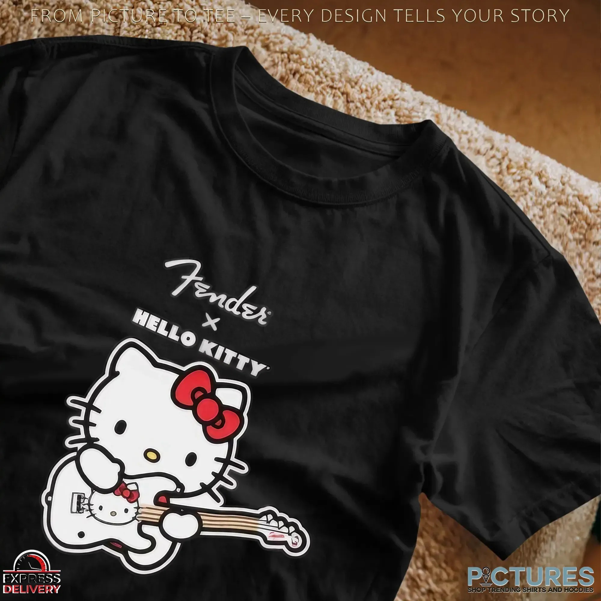 Fender x Hello Kitty Guitar T Shirt Fender x Hello Kitty Guitar T Shirt