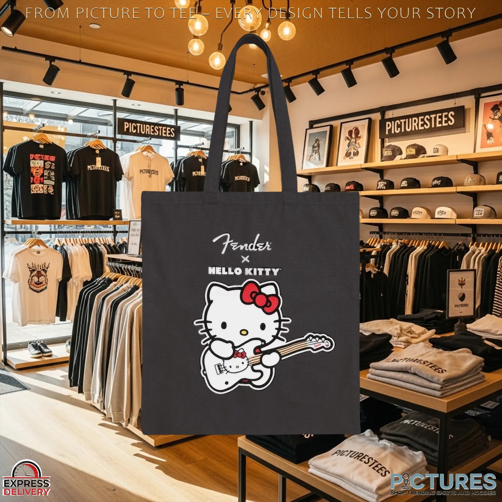 Fender x Hello Kitty Guitar T Shirt Fender x Hello Kitty Guitar T Shirt