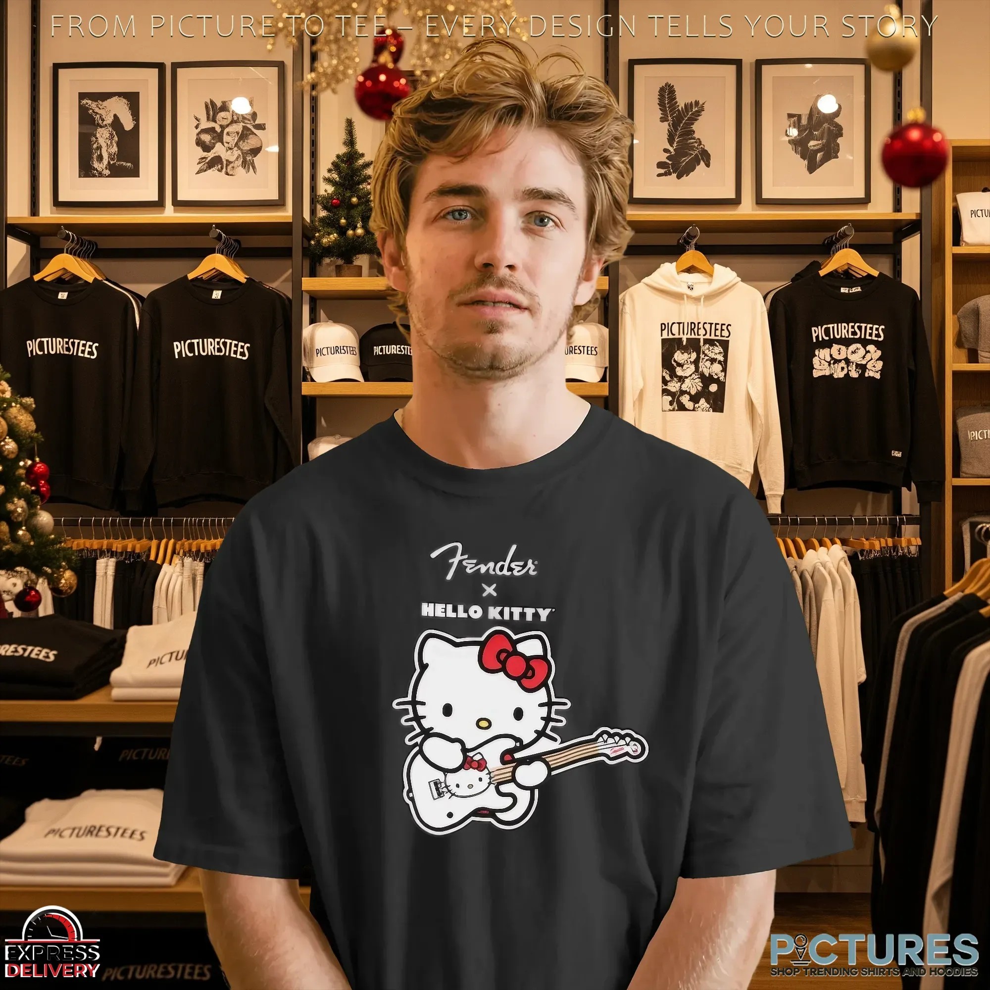 Fender x Hello Kitty Guitar T Shirt Fender x Hello Kitty Guitar T Shirt