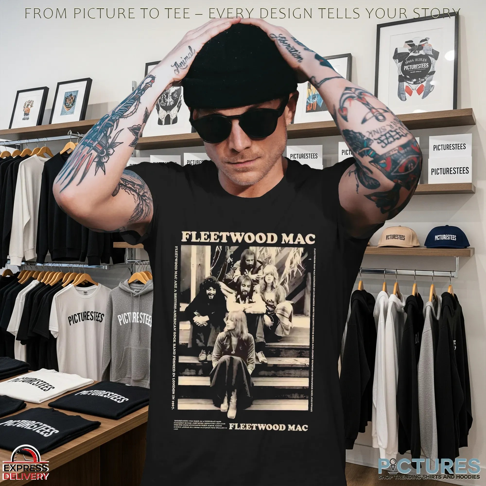 Fleetwood Mac Vintage Band Photo Classic Rock Parody Shirt