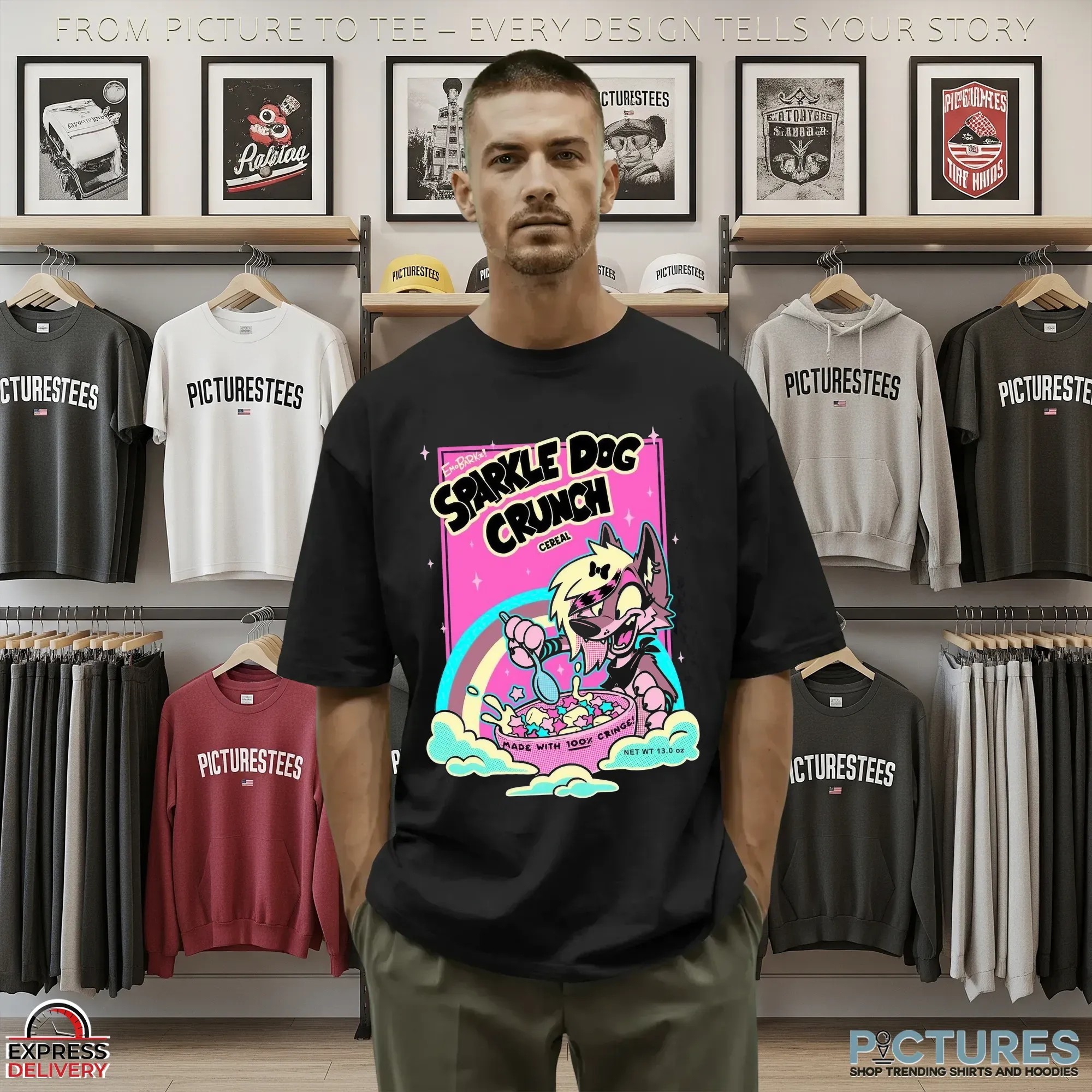 Furry Sparkle Dog Crunch Cereal Made With 100 Percent Cringe Meme T Shirt