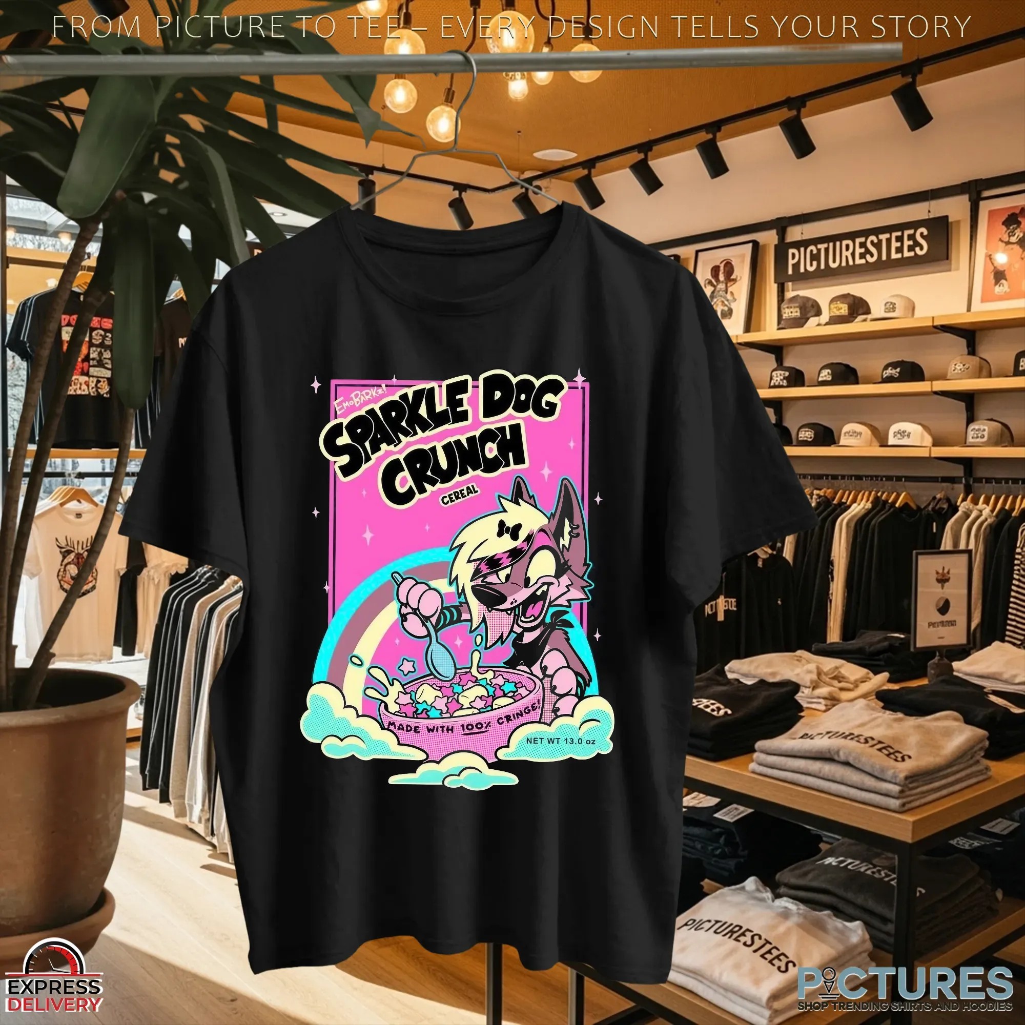 Furry Sparkle Dog Crunch Cereal Made With 100 Percent Cringe Meme T Shirt