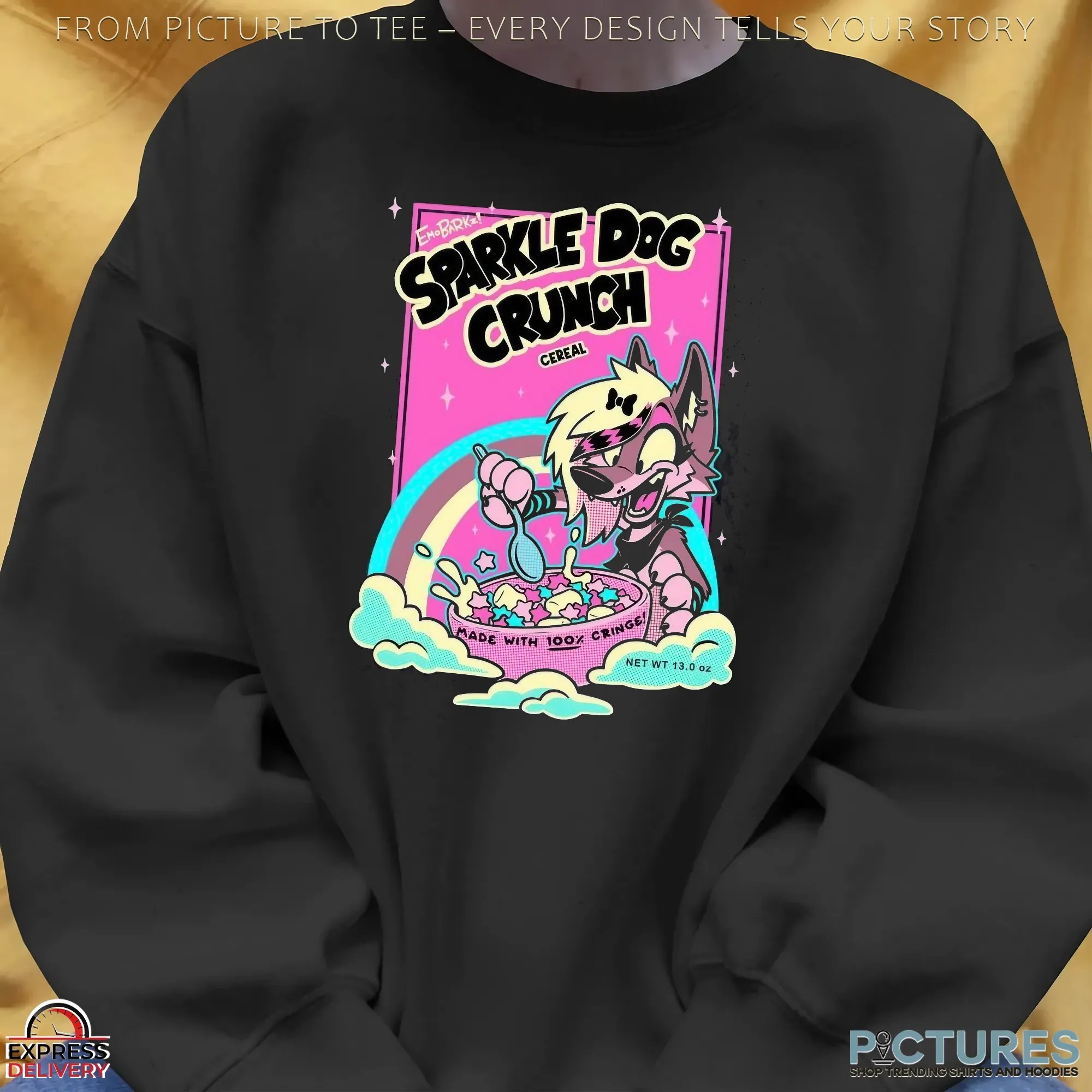 Furry Sparkle Dog Crunch Cereal Made With 100 Percent Cringe Meme T Shirt