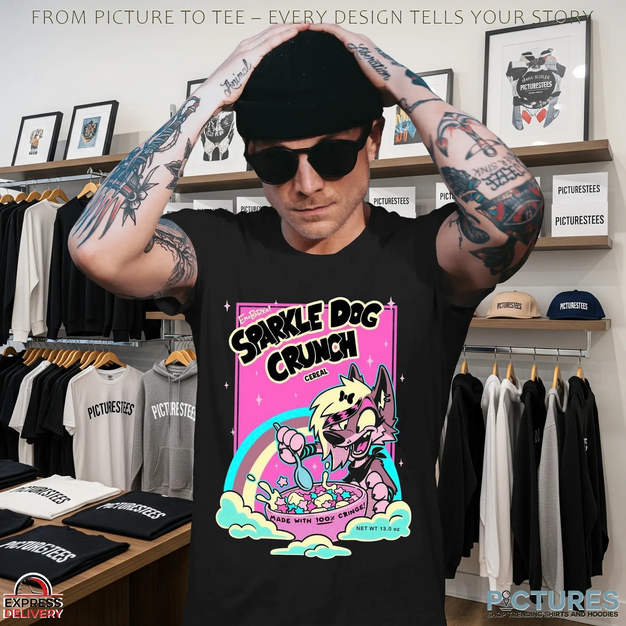 Furry Sparkle Dog Crunch Cereal Made With 100 Percent Cringe Meme T Shirt