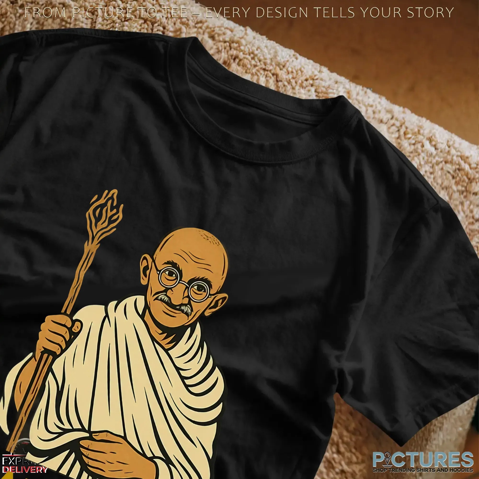 Gandalf Gandhi Parody T Shirt Gandalf Gandhi Parody T Shirt