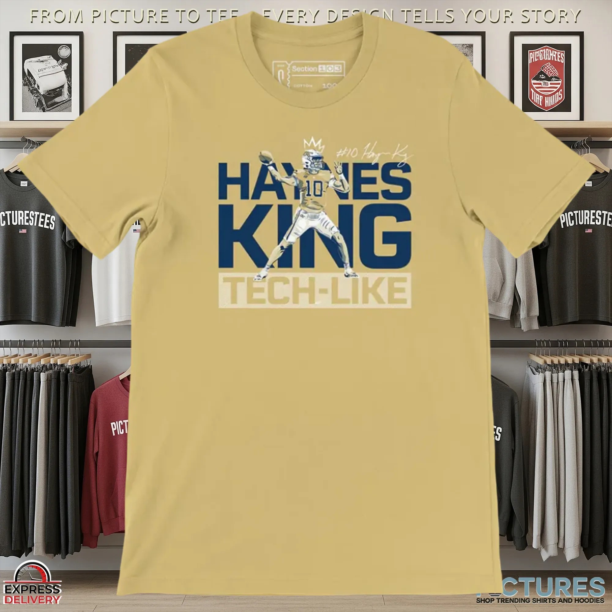 Georgia Tech Haynes King Tech-Like T Shirt