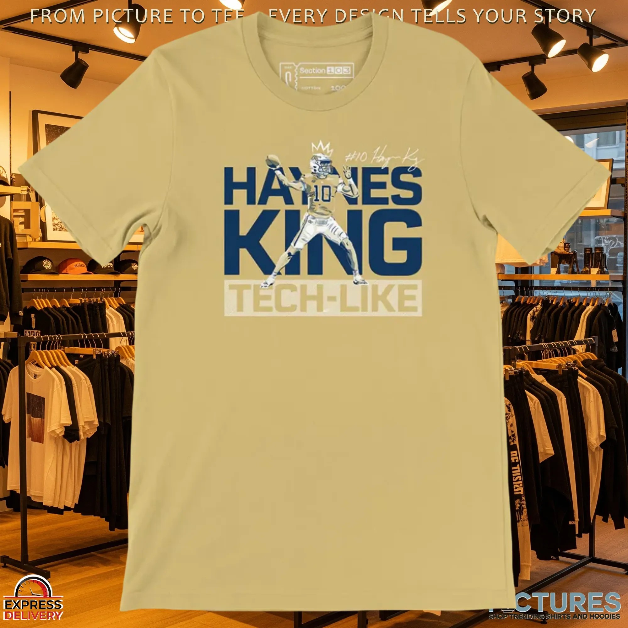 Georgia Tech Haynes King Tech-Like T Shirt Georgia Tech Haynes King Tech-Like T Shirt
