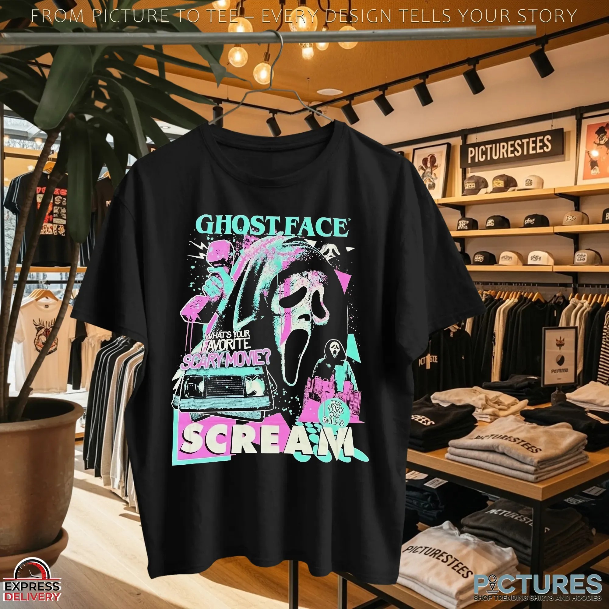 GhostFace Scream Halloween Horror Movie Vintage 1996 T Shirt