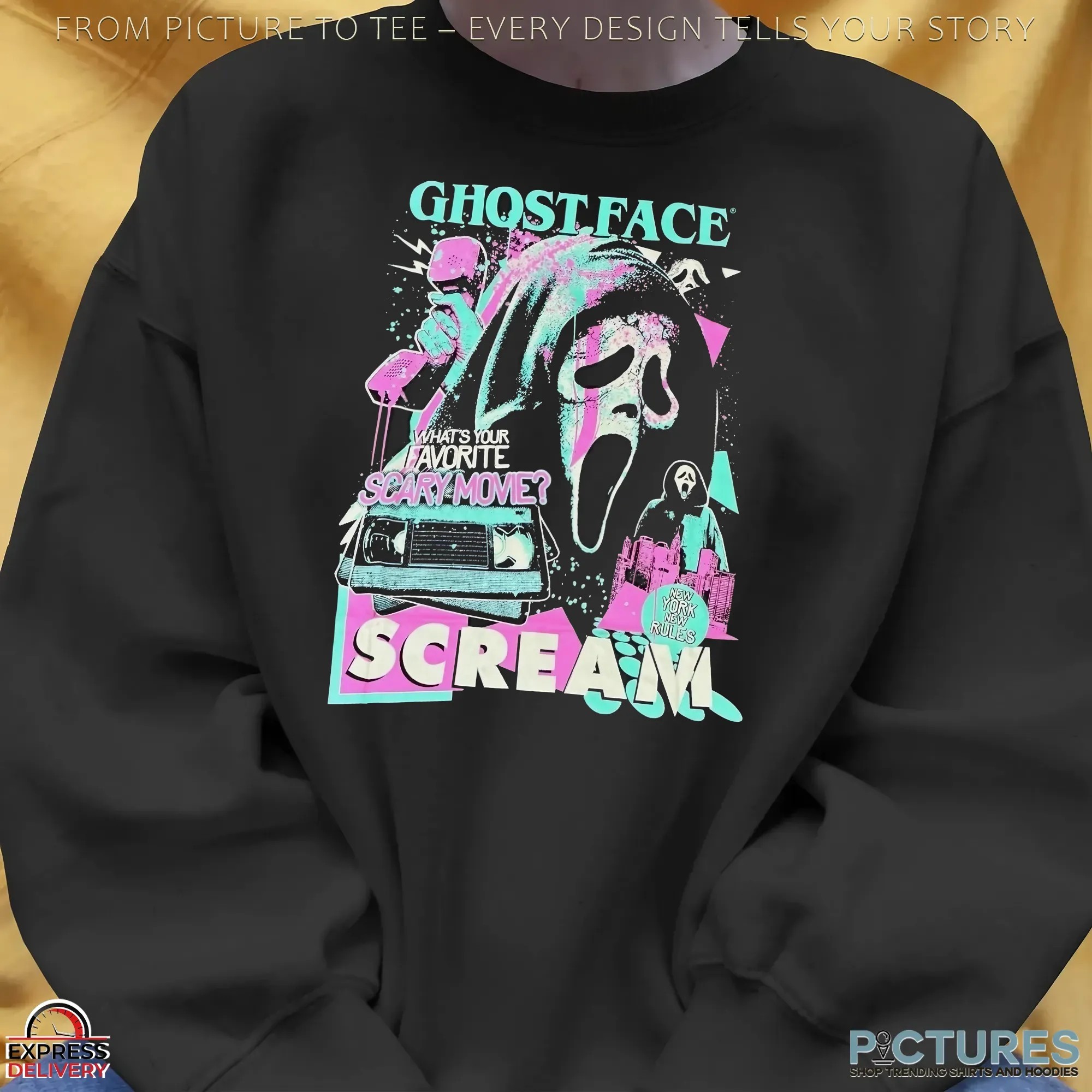 GhostFace Scream Halloween Horror Movie Vintage 1996 T Shirt