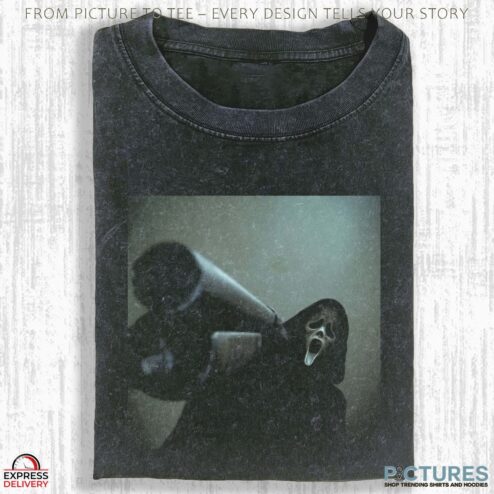 GhostFace With Gun Vintage Halloween T Shirt