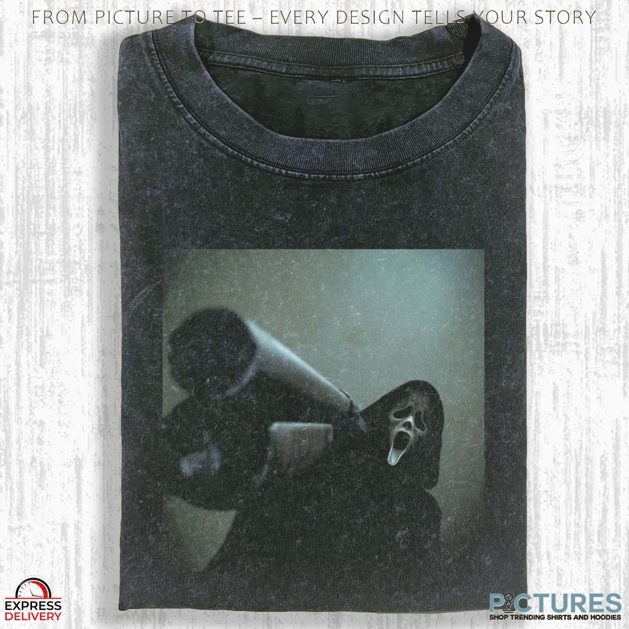 GhostFace With Gun Vintage Halloween T Shirt
