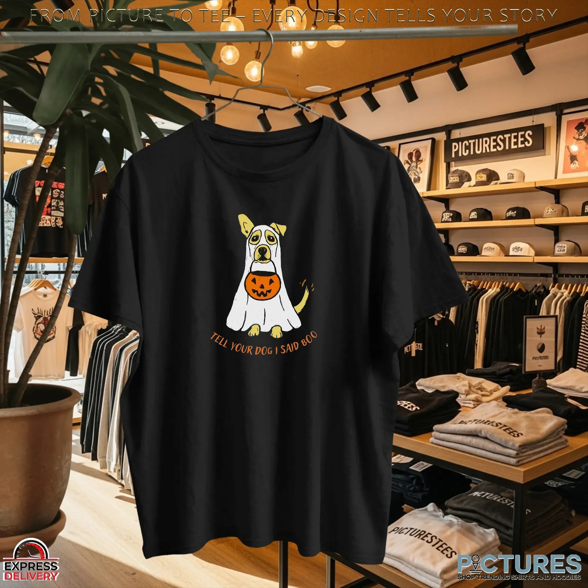 Ghost Dog Tell Your Dog I Said Boo Halloween Meme T Shirt