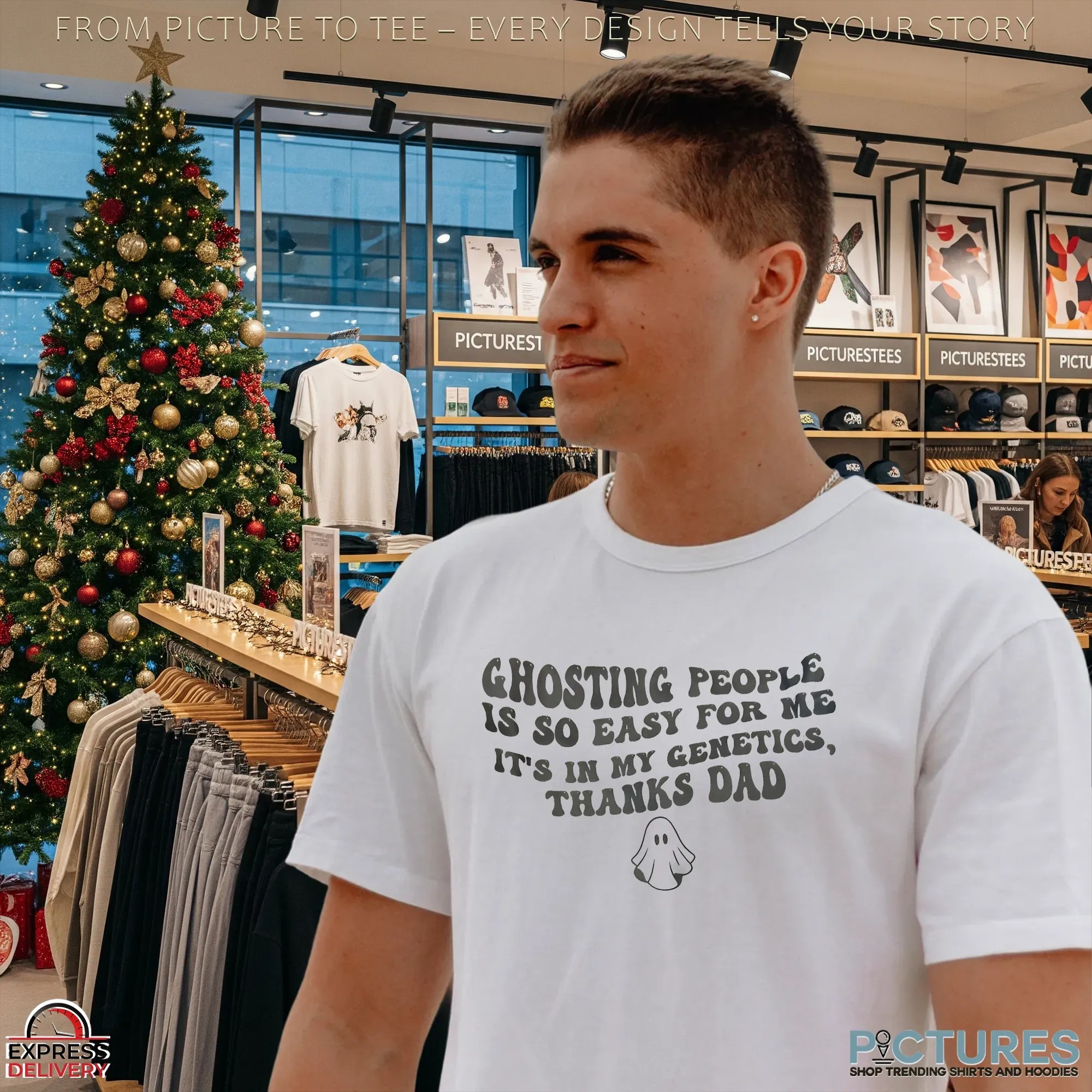 Ghosting People Is So Easy For Me It's In My Genetics, Thanks Dad T Shirt