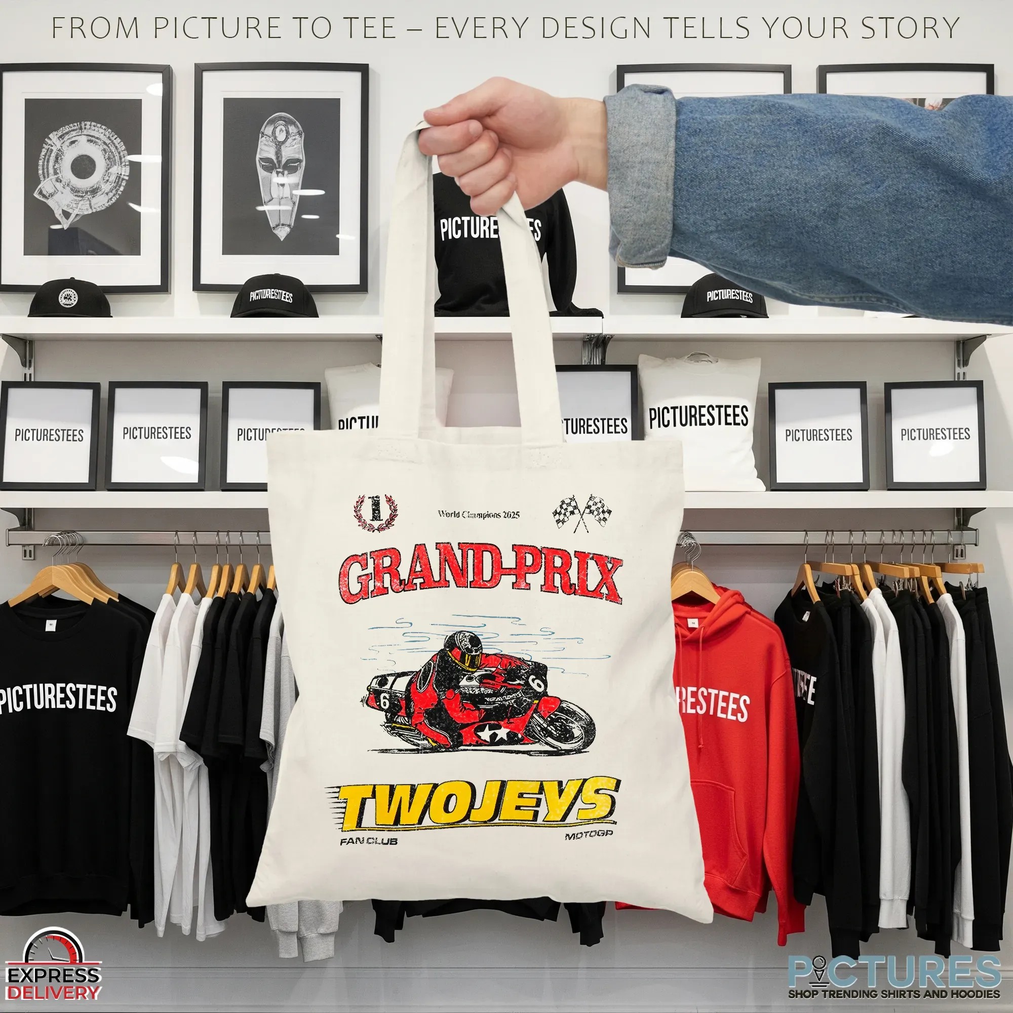 Grand Prix TwoJeys MotoGP Racing World Champion 2025 Graphic Biker Fan Club T Shirt