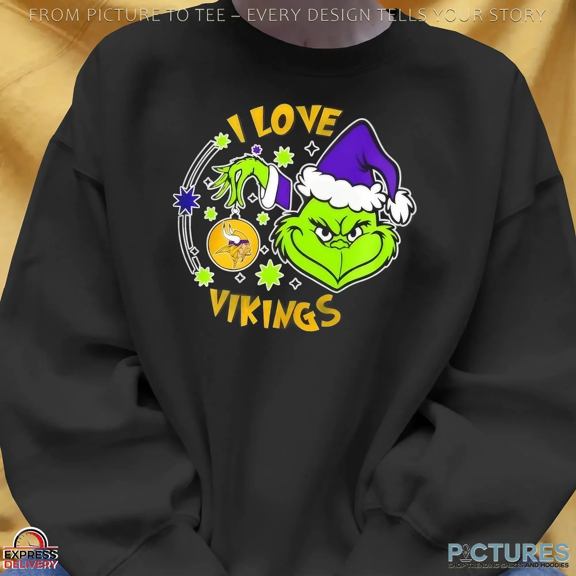 Grinch I Love Minnesota Vikings They Hate Us Because They Ain’t Us Christmas Mashup T Shirt