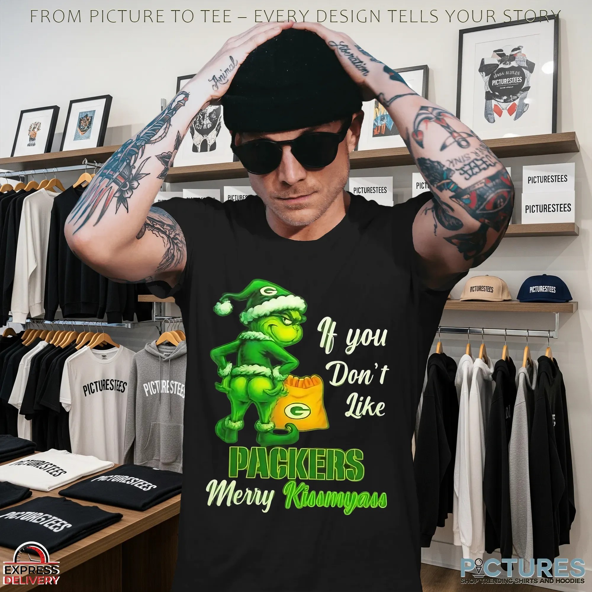 Grinch If You Don't Like Green Bay Packers Football Merry Kissmyass Meme T Shirt