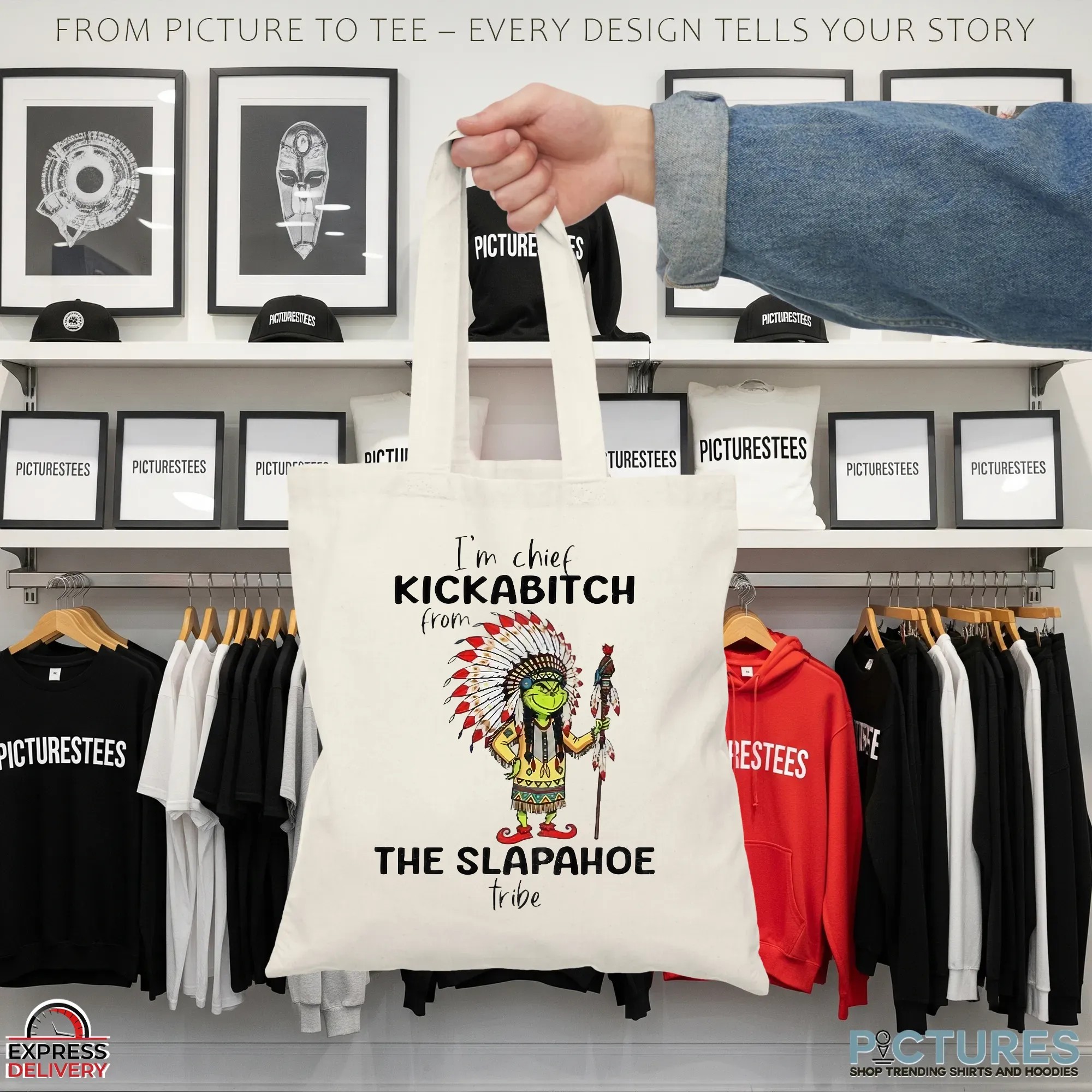 Grinch Native Im Chief Kickabitch From The Slapahoe Tribe Merry Christmas T Shirt