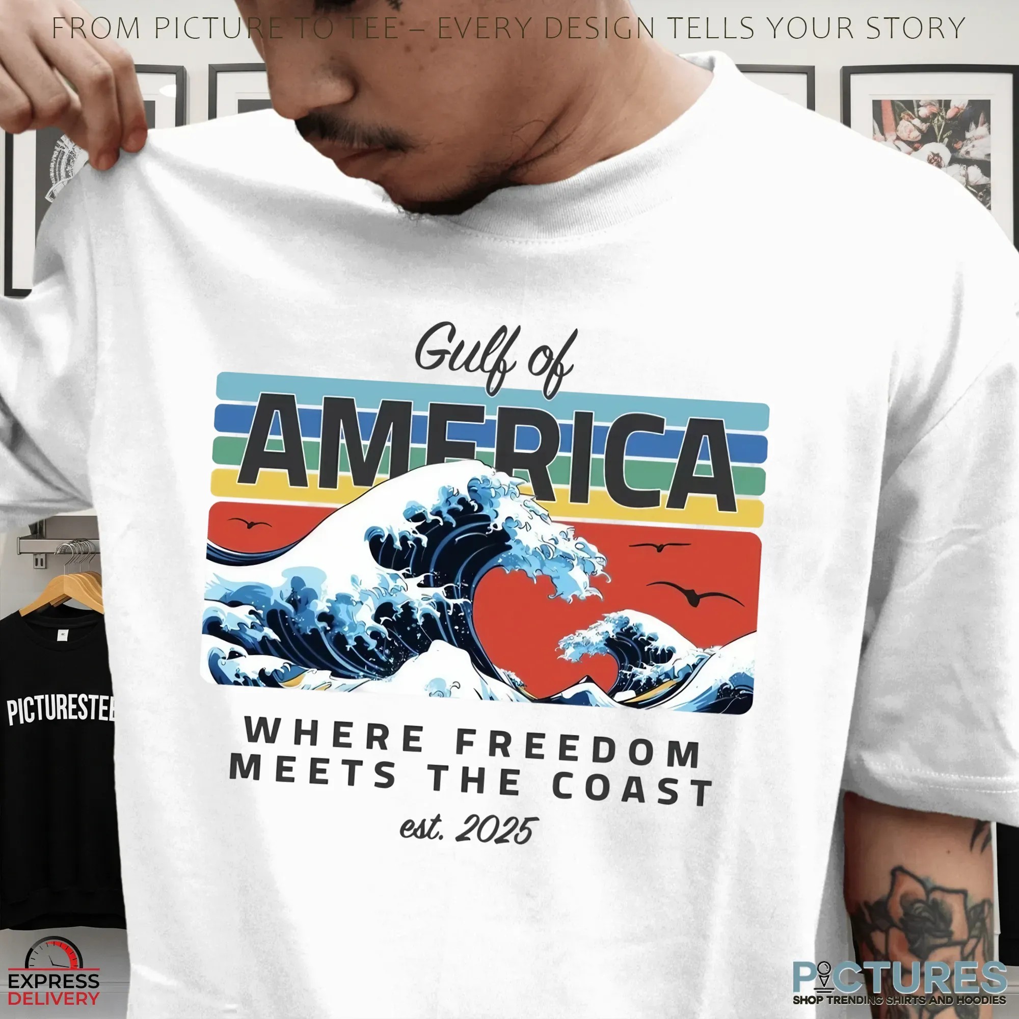 Gulf of America Where Freedom Meets The Coast Est 2025 T Shirt