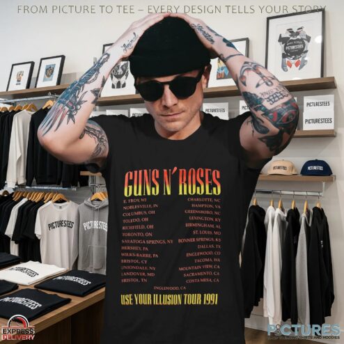 Guns N' Roses Use Your Illusion I 1991 Tour T-Shirt_2